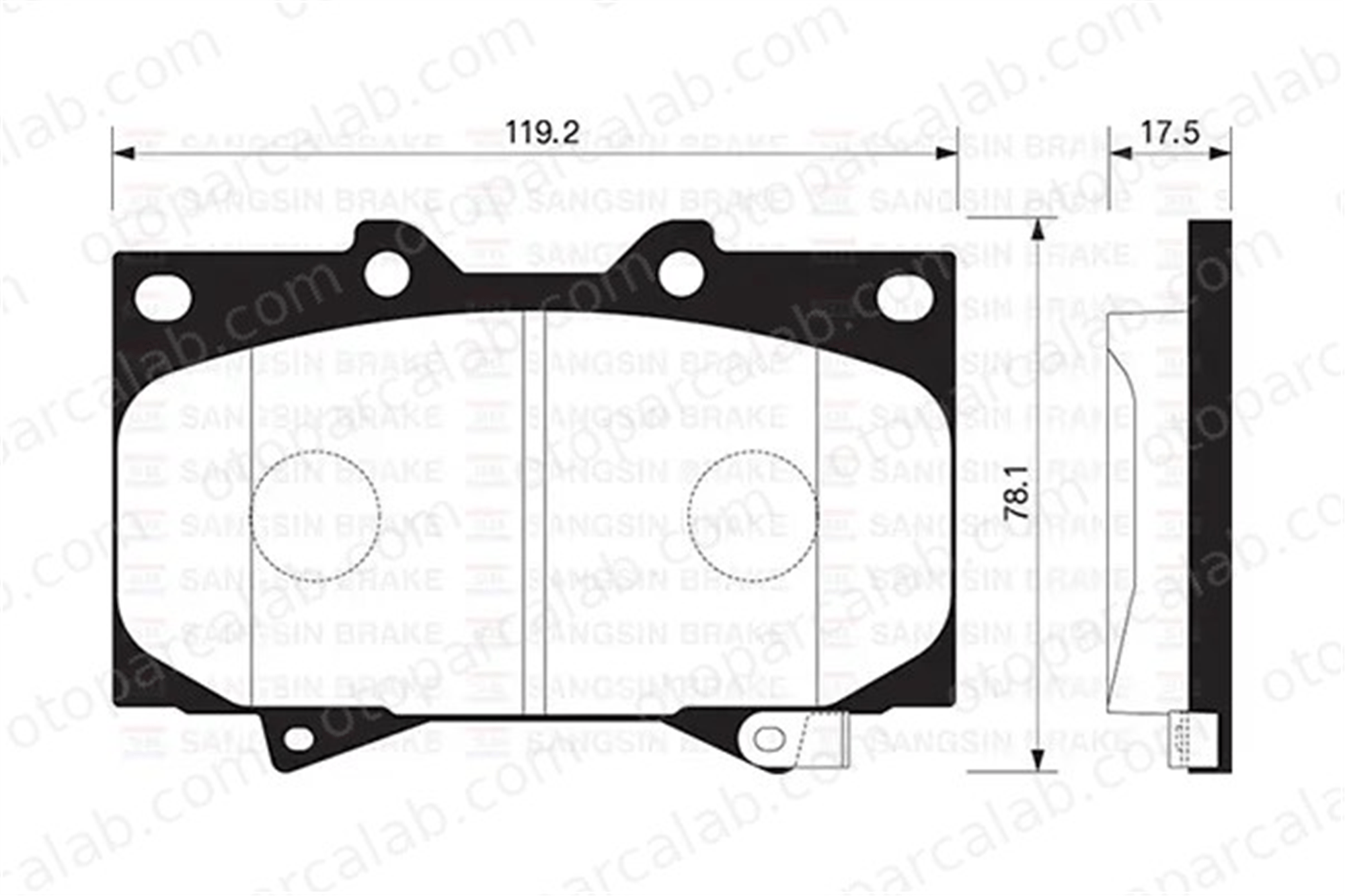 SANGSIN SP1379 Fren Disk Balata Ön TOYOTA LAND CRUISER 100 LEXUS LX 446560120 446560150