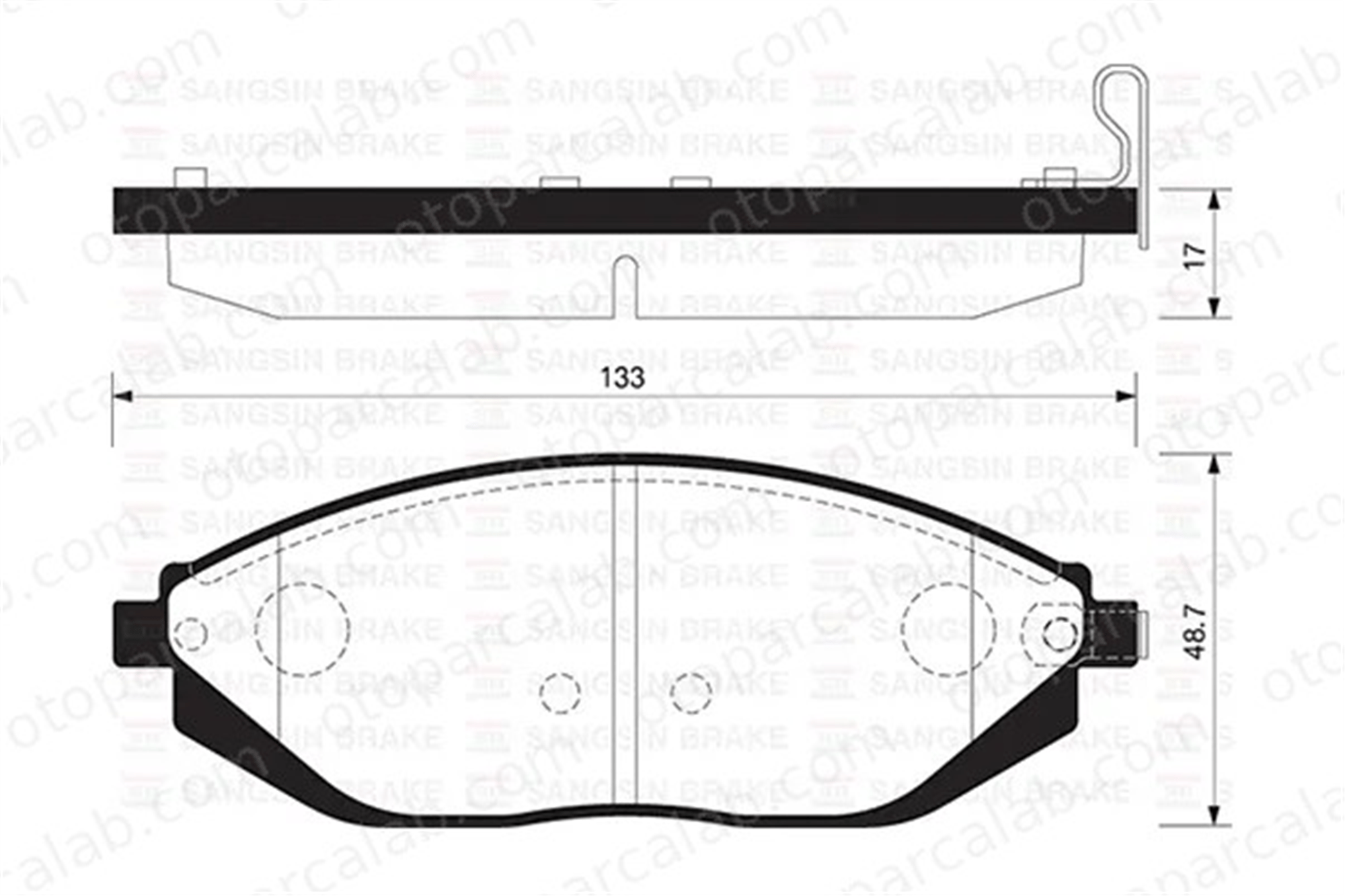 SANGSIN SP1392 Fren Disk Balata Ön CHEVROLET MATIZ DAEWOO LANOS 96316582 96446176