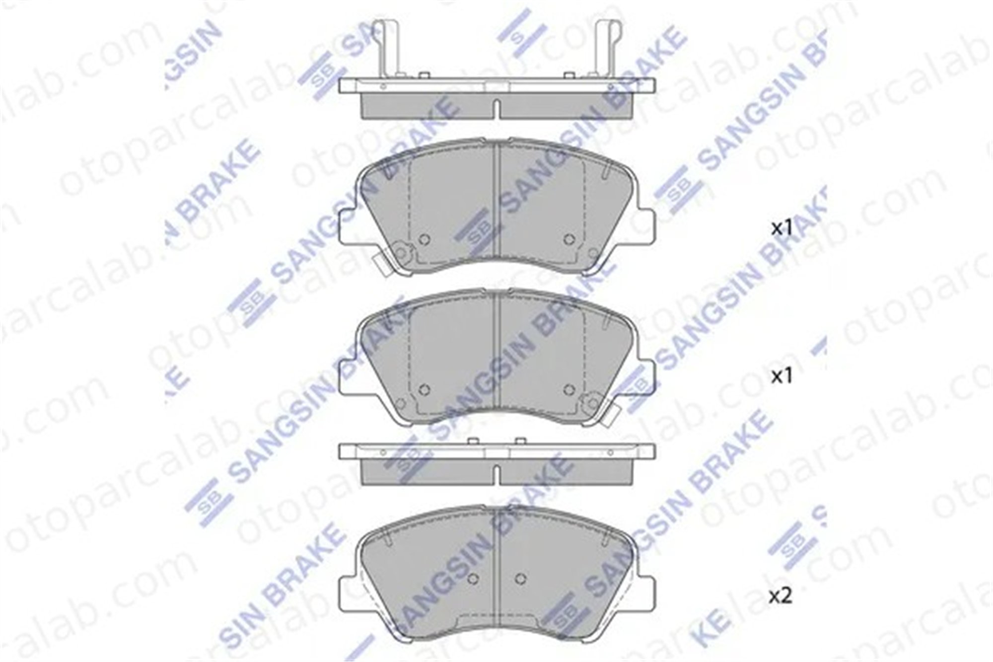 SANGSIN SP1399A Fren Disk Balata Ön HYUNDAI ACCENT IV Sedan KIA RIO IV 58101C8A50 58101C8A60