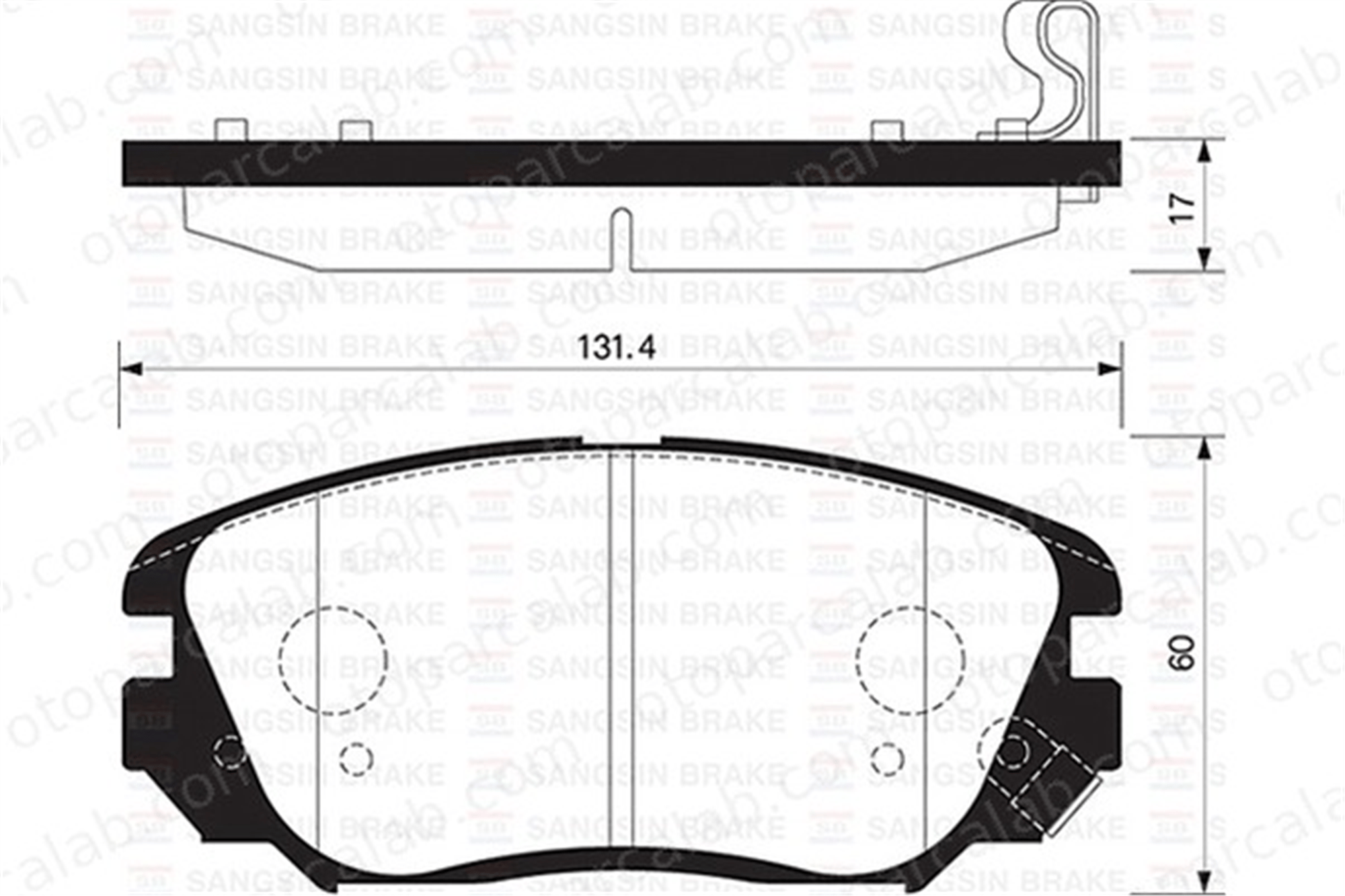 SANGSIN SP1402 Fren Disk Balata Ön OPEL INSIGNIA A INSIGNIA A Sedan 1605236 13237750