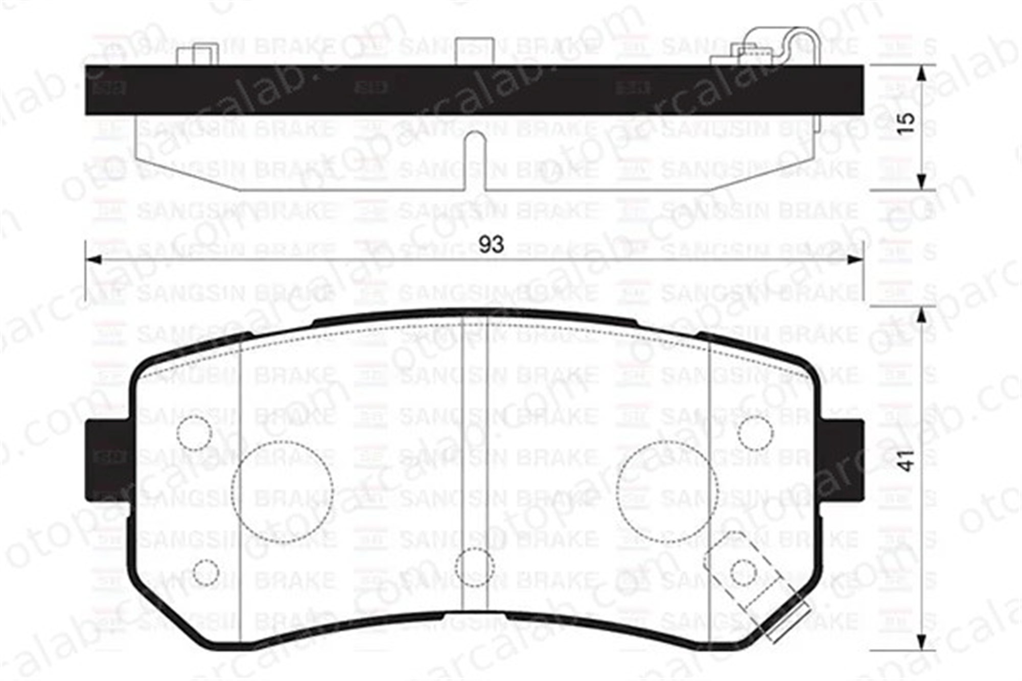 SANGSIN SP1406 Fren Disk Balata Arka HYUNDAI TUCSON KIA SPORTAGE IV 583022SA10 583020ZA00