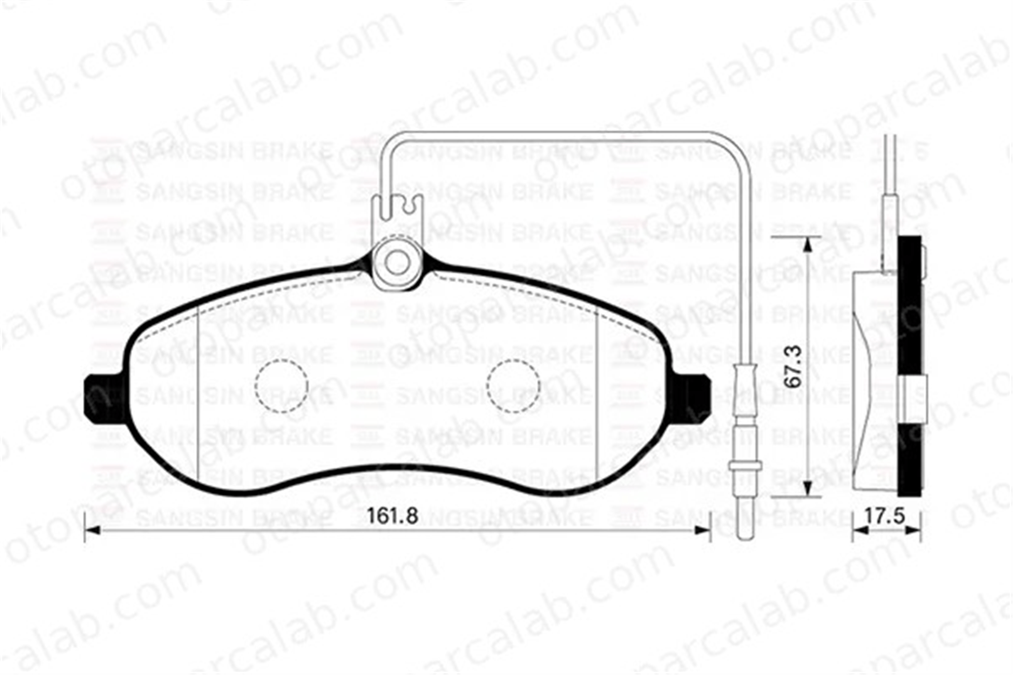 SANGSIN SP1415 Fren Disk Balata Ön PEUGEOT EXPERT TEPEE CITROËN JUMPY 425364 425365