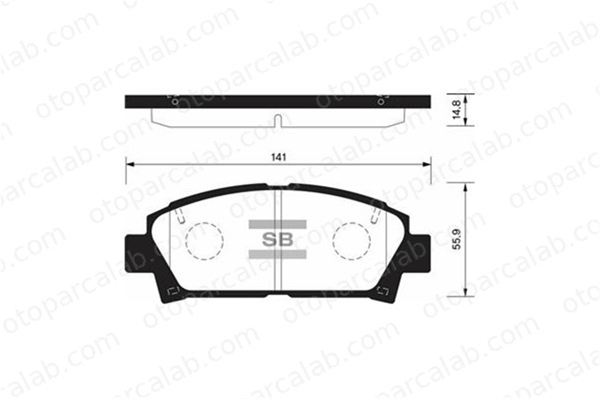 SANGSIN SP1466 Fren Disk Balata Ön TOYOTA AVENSIS AVENSIS Liftback 44652B020 446517050
