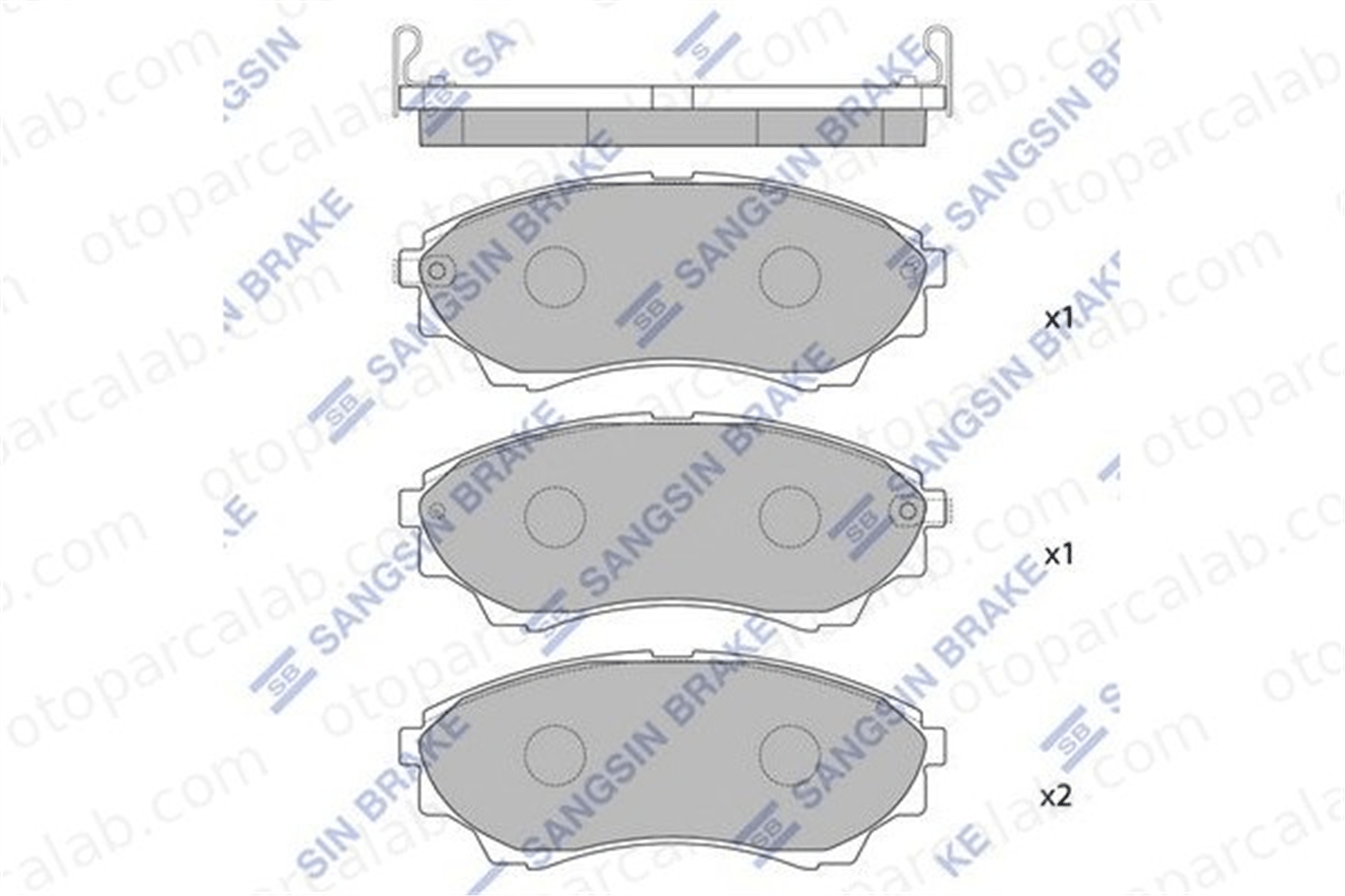 SANGSIN SP1479 Fren Disk Balata Ön FORD RANGER MAZDA B-SERIE 3M352001BA 1356600
