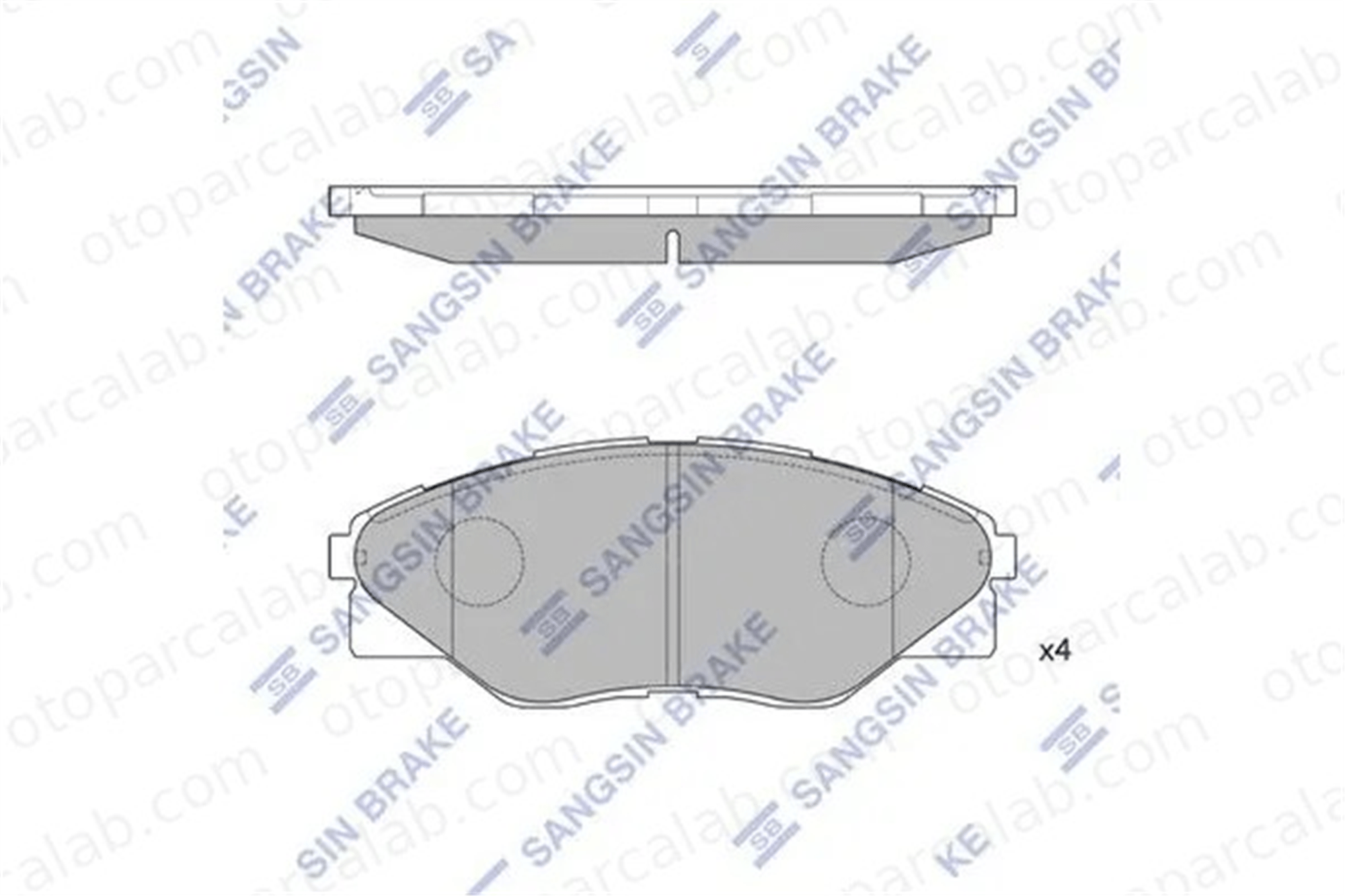 SANGSIN SP1544 Fren Disk Balata Ön TOYOTA HILUX VII Pick-up 44650K290 04465-0K290