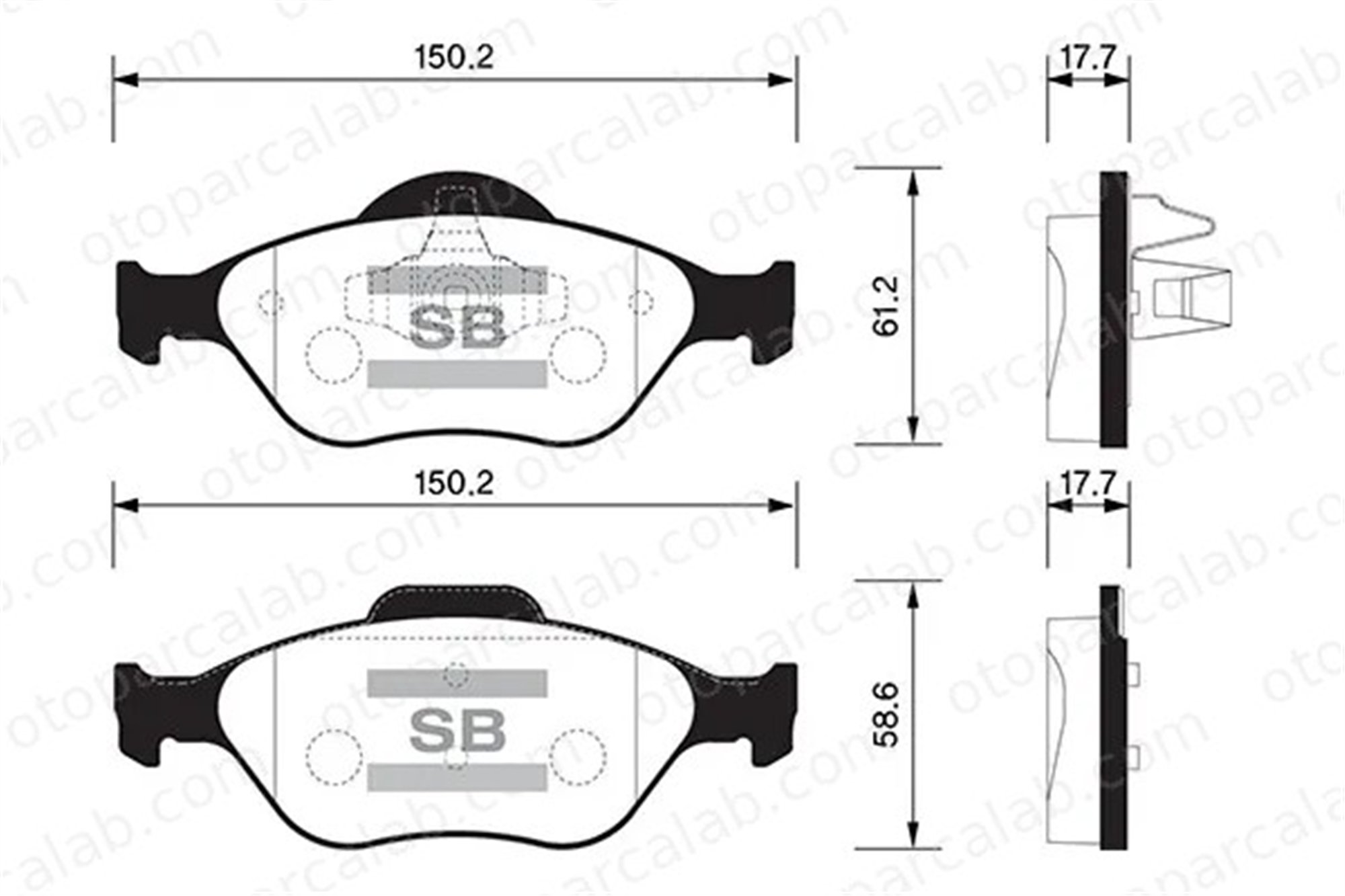 SANGSIN SP1565 Fren Disk Balata Ön FORD FIESTA V FIESTA IV TAMT2K021FSTL YS6J2K021DC