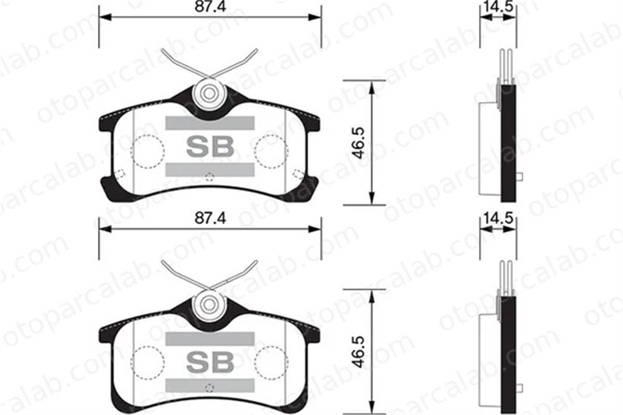 SANGSIN SP1575 Fren Disk Balata Arka TOYOTA COROLLA Compact COROLLA Liftback 446602010 04466-02010