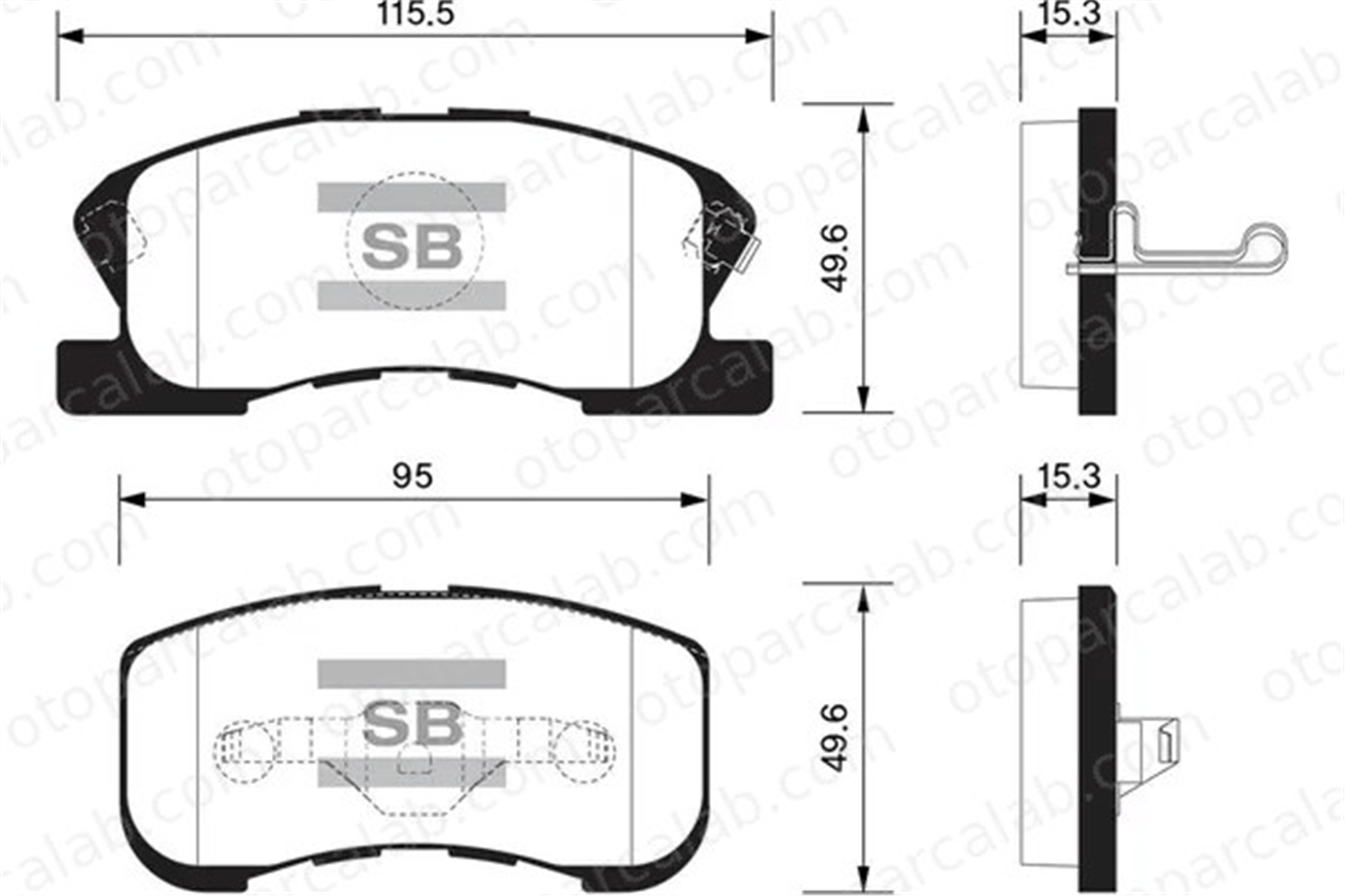 SANGSIN SP1610 Fren Disk Balata Ön DAIHATSU SIRION YRV 449197201 04491-97201