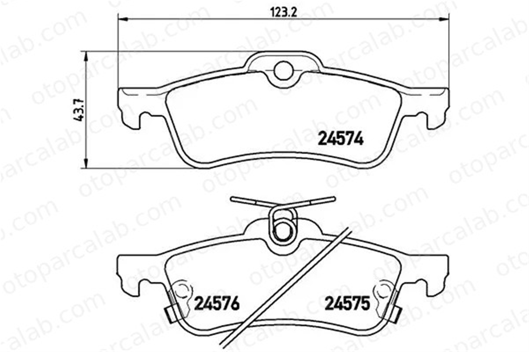 SANGSIN SP1632 Fren Disk Balata Arka TOYOTA YARIS YARIS / VIOS Sedan 44660D010 04466-0D010