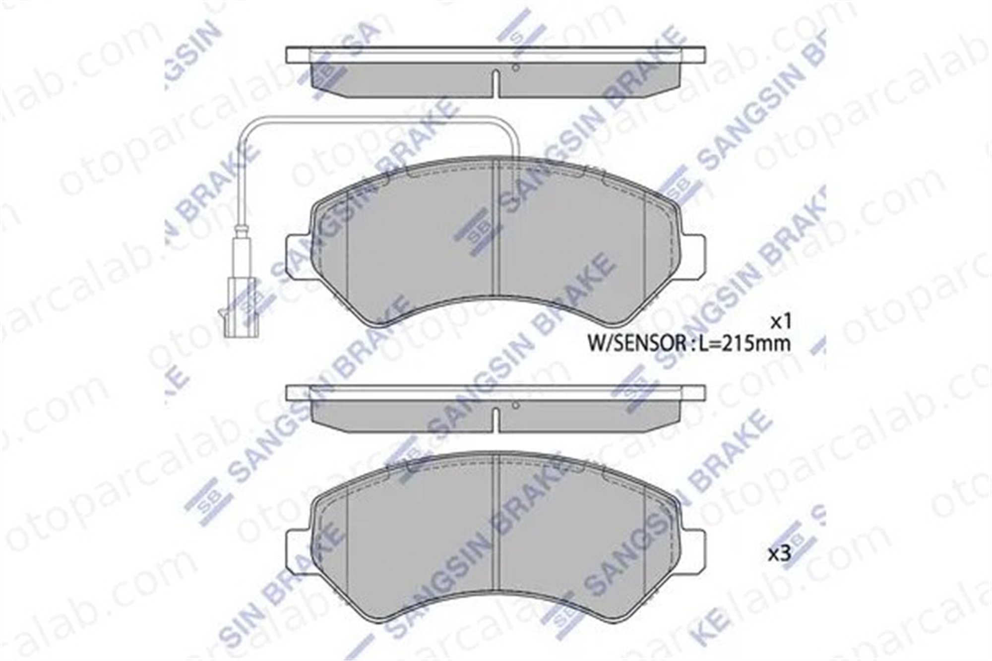 SANGSIN SP1716A Fren Disk Balata Ön FIAT DUCATO Panelvan/Van CITROËN JUMPER Panelvan/Van 1623842580 425463