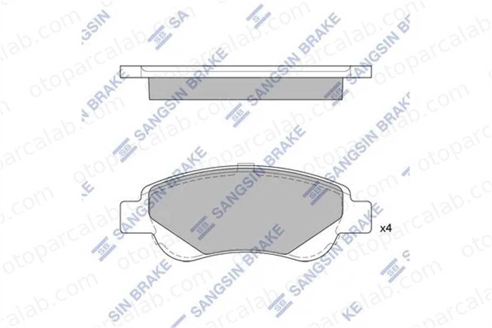 SANGSIN SP1750 Fren Disk Balata Ön TOYOTA AYGO CITROËN C1 II 425327 425474