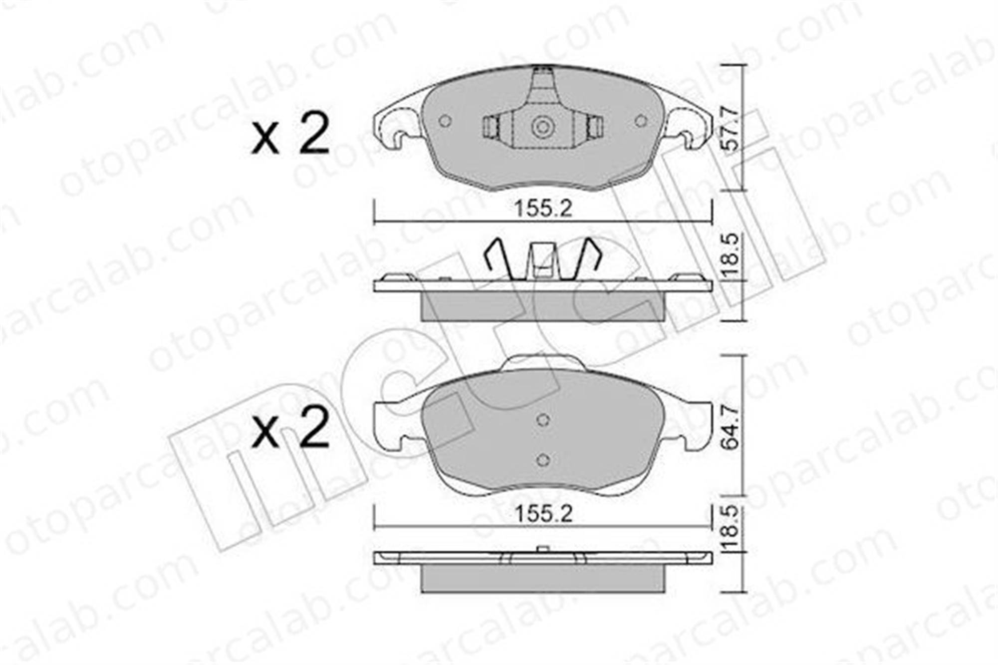 SANGSIN SP1825 Fren Disk Balata Ön CITROËN BERLINGO Kasa/büyük limuzin BERLINGO MULTISPACE 1647862480 4254C0