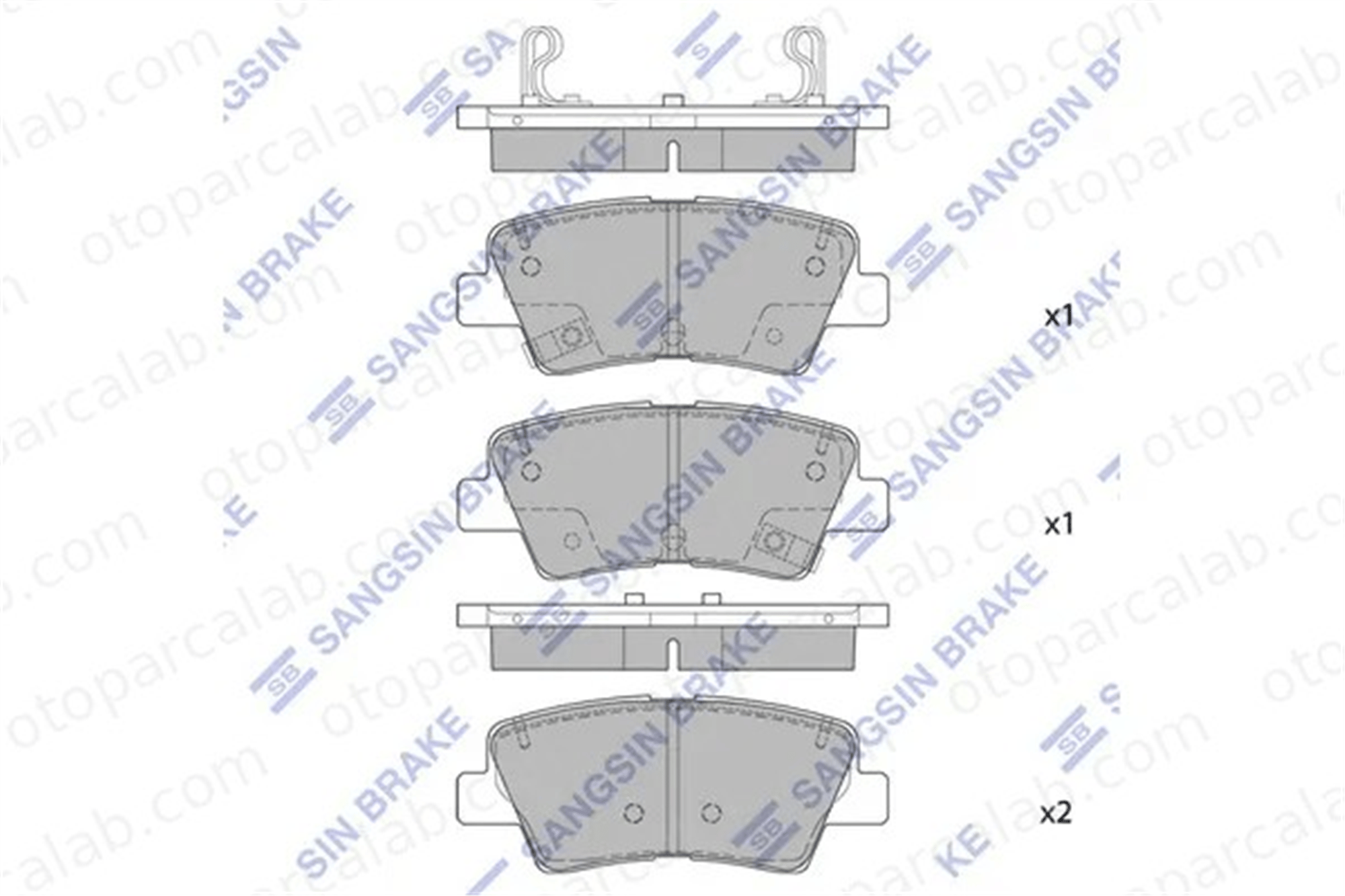 SANGSIN SP1846 Fren Disk Balata Arka HYUNDAI TUCSON KIA SPORTAGE IV 58302G8A50 583022TA60