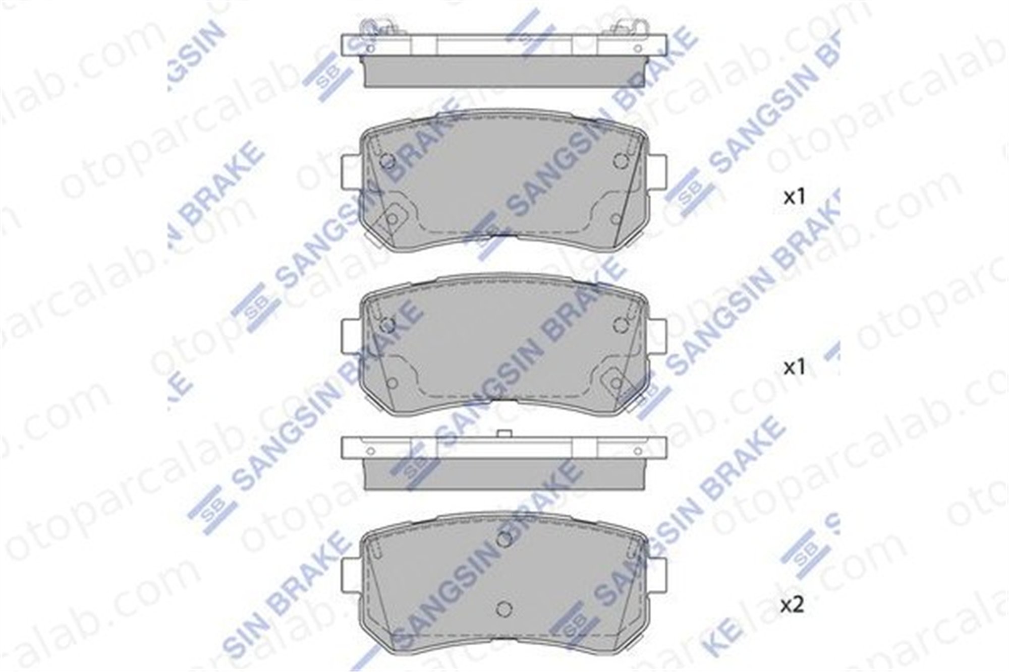 SANGSIN SP1850 Fren Disk Balata Arka HYUNDAI TUCSON KIA SPORTAGE IV 583022YA50 58302D4A00