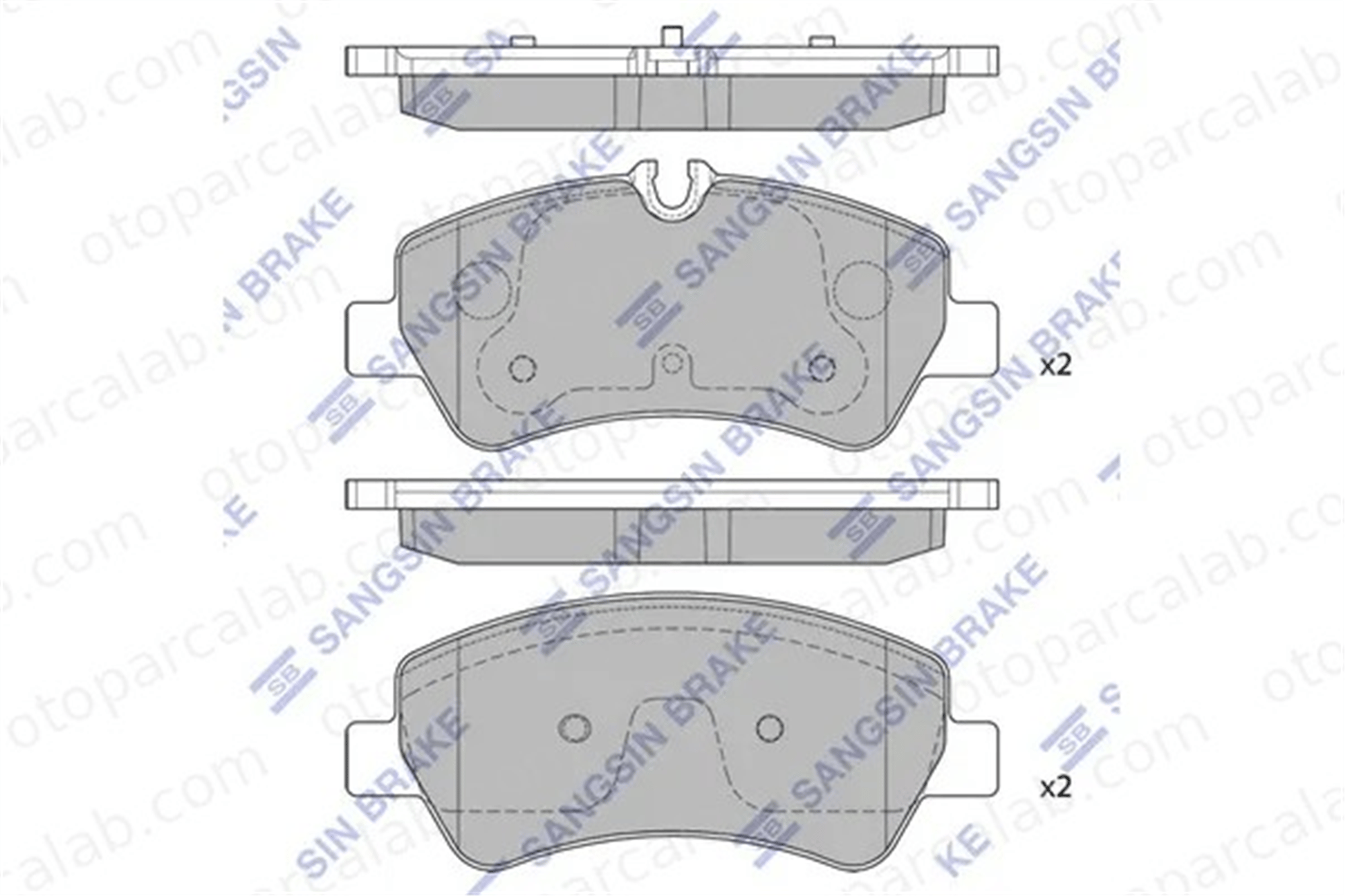 SANGSIN SP1884 Fren Disk Balata Arka FORD TRANSIT V363 Panelvan/Van TRANSIT V363 Platform şasi BK212M008AC 3H17D03