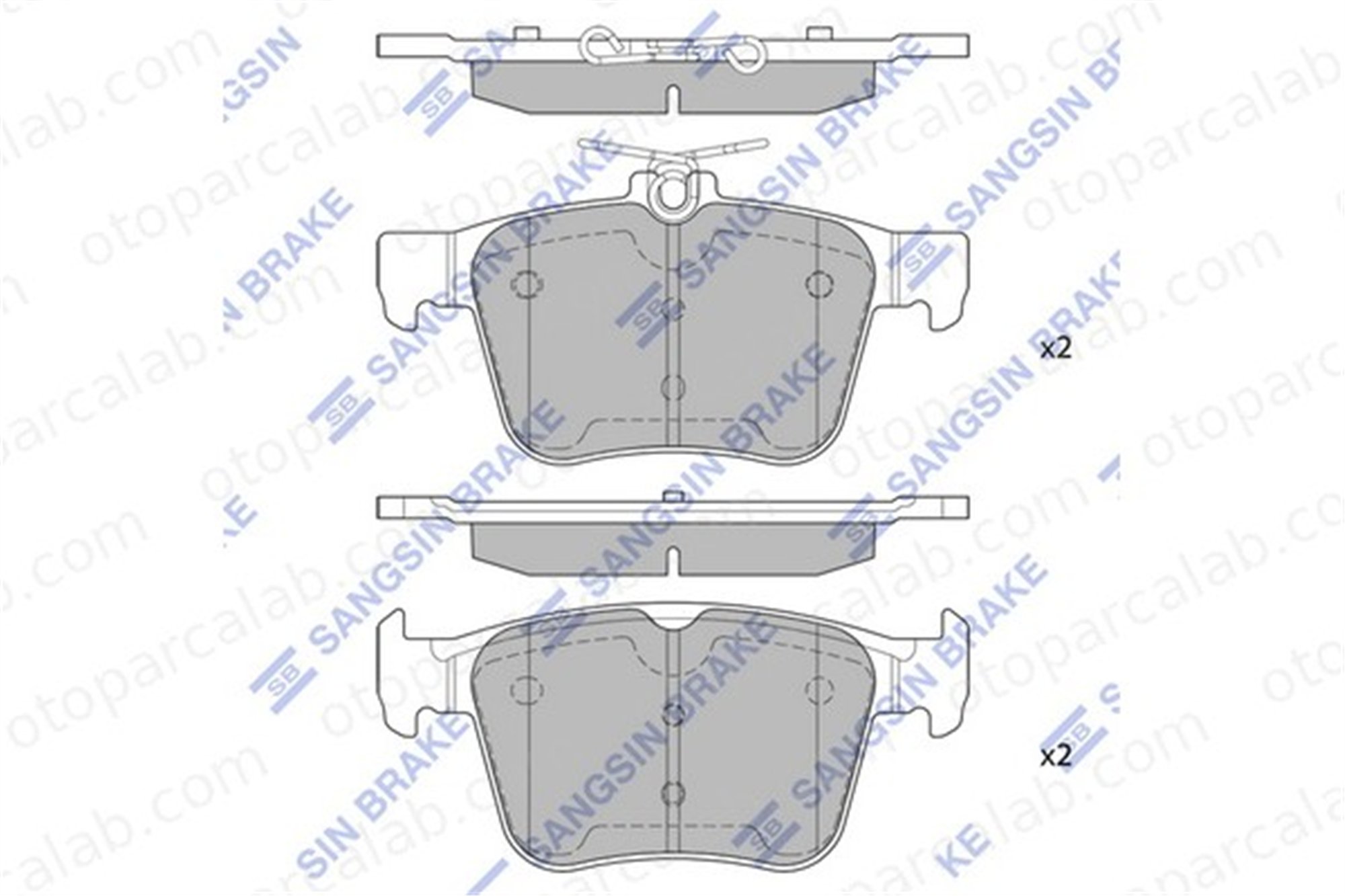 SANGSIN SP1998 Fren Disk Balata Arka VW GOLF VII GOLF VII Variant 8V0698451 5Q0698451C