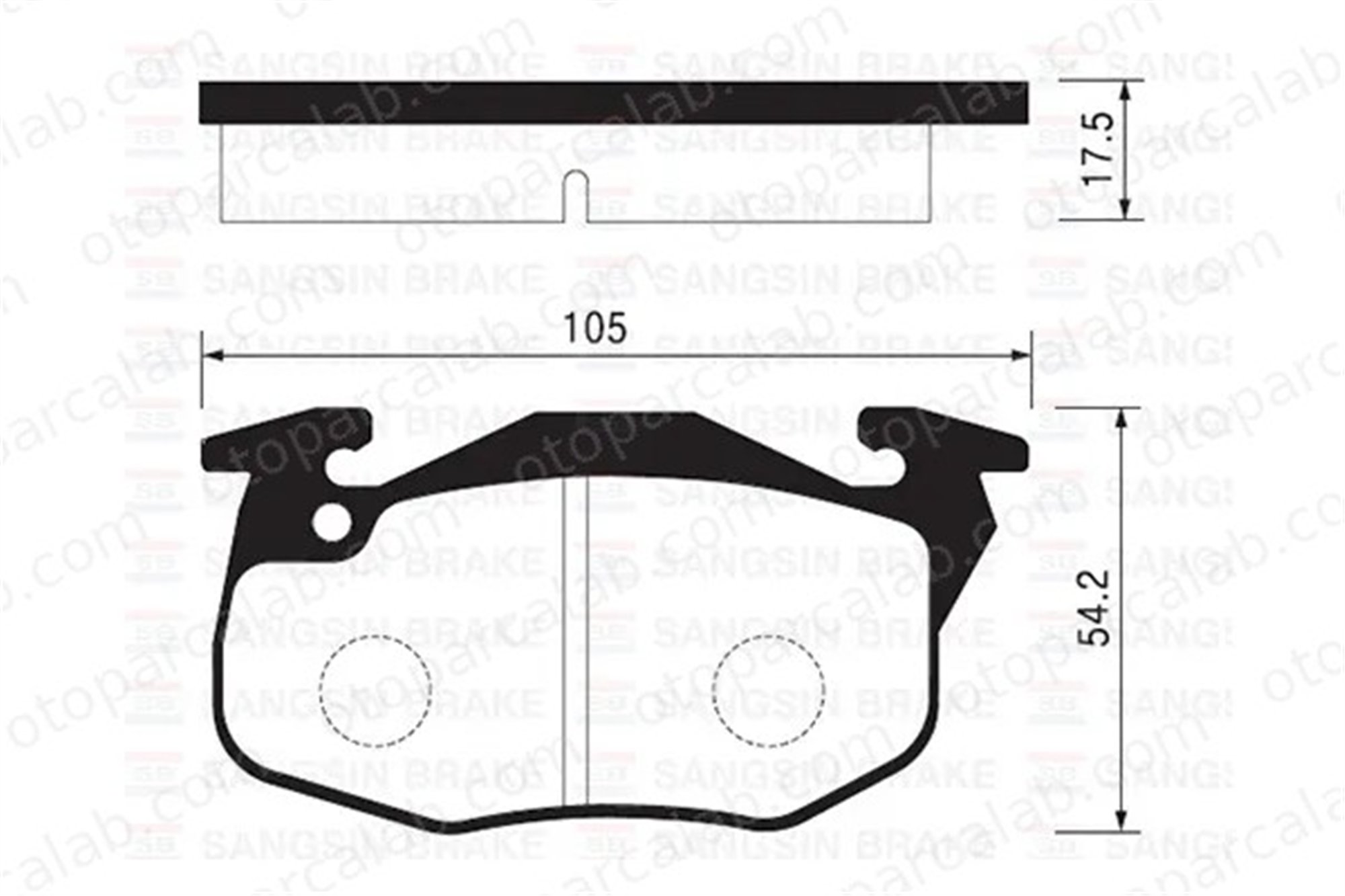 SANGSIN SP2003 Fren Disk Balata Ön PEUGEOT 205 II RENAULT RAPID Kasa/büyük limuzin 7711130034 7701202711