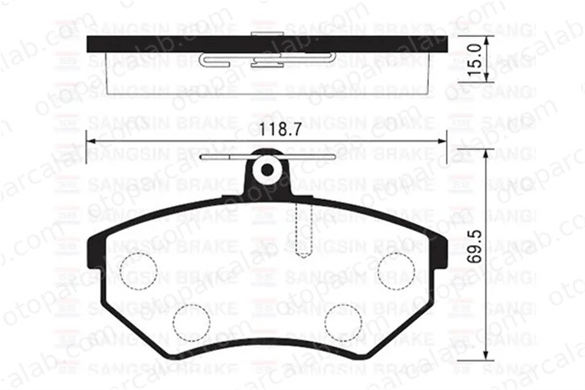 SANGSIN SP2005 Fren Disk Balata Ön VW PASSAT B3/B4 Variant PASSAT B3/B4 357698151 431698151D