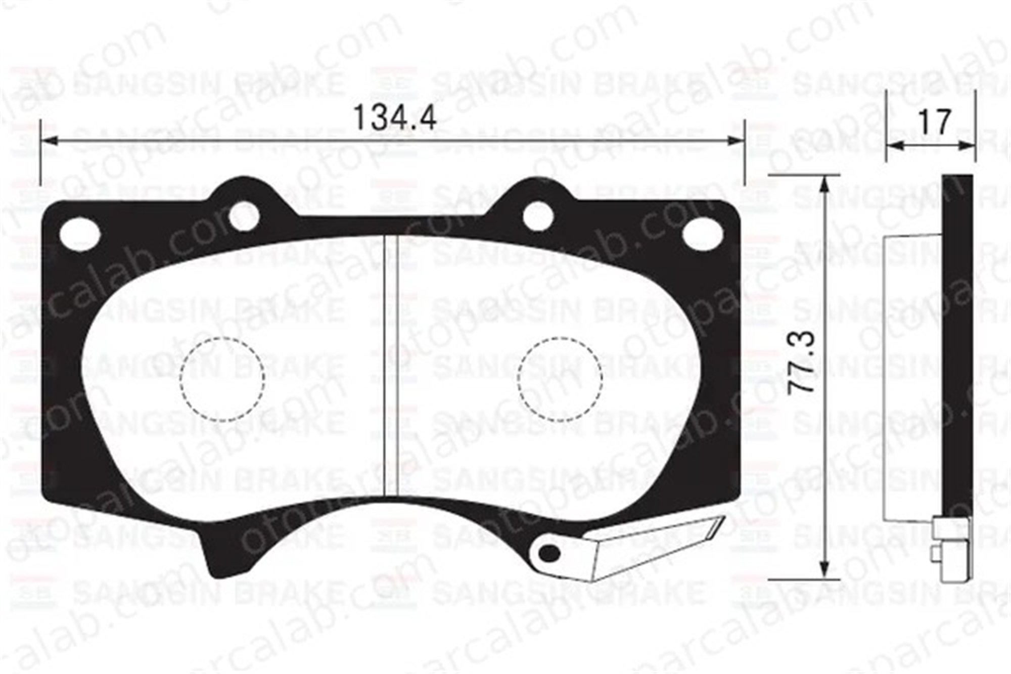 SANGSIN SP2033 Fren Disk Balata Ön TOYOTA HILUX VIII Pick-up LAND CRUISER PRADO 44650K360 3370100144