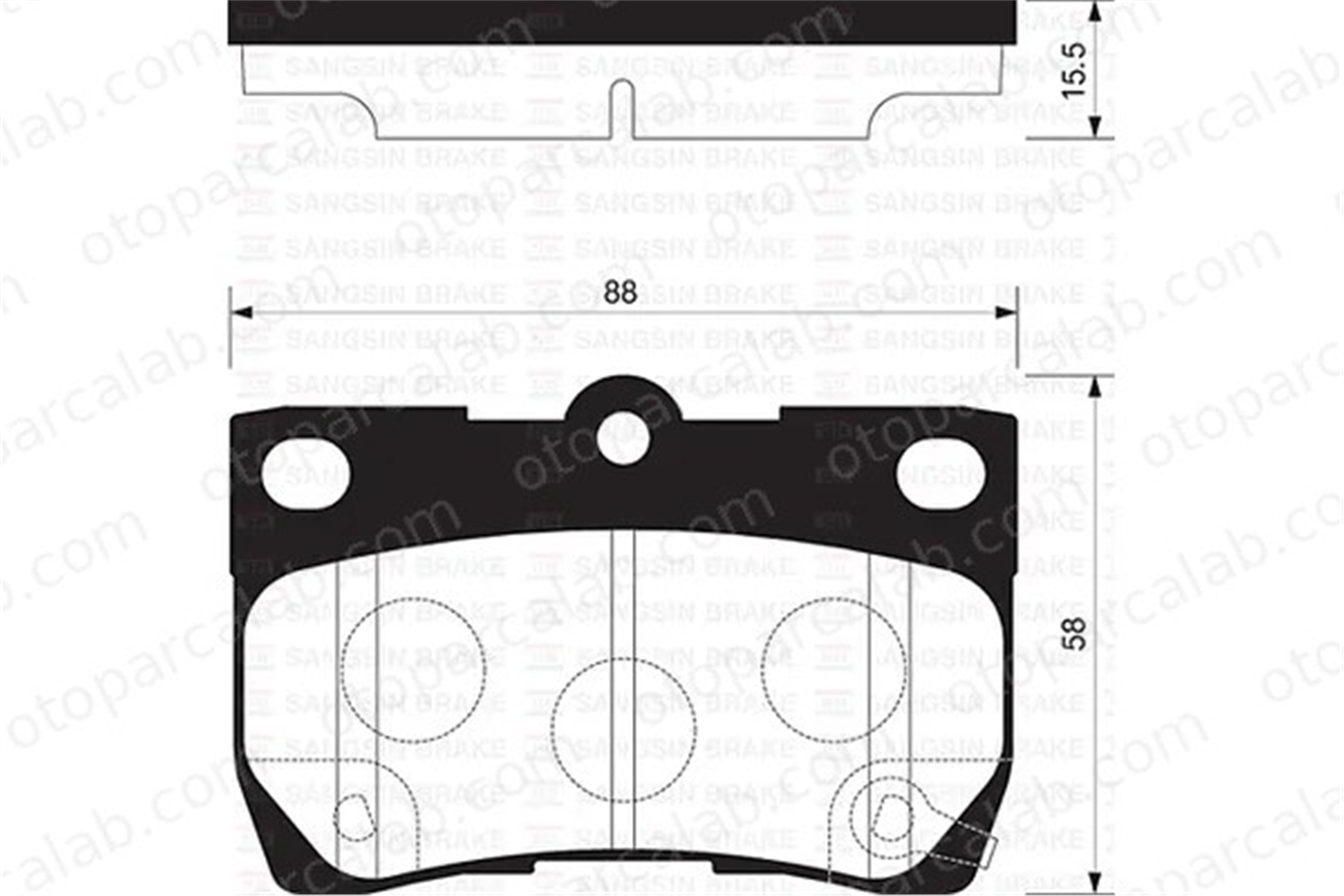 SANGSIN SP2083 Fren Disk Balata Arka LEXUS GS IS II 44662219079 WVA24903