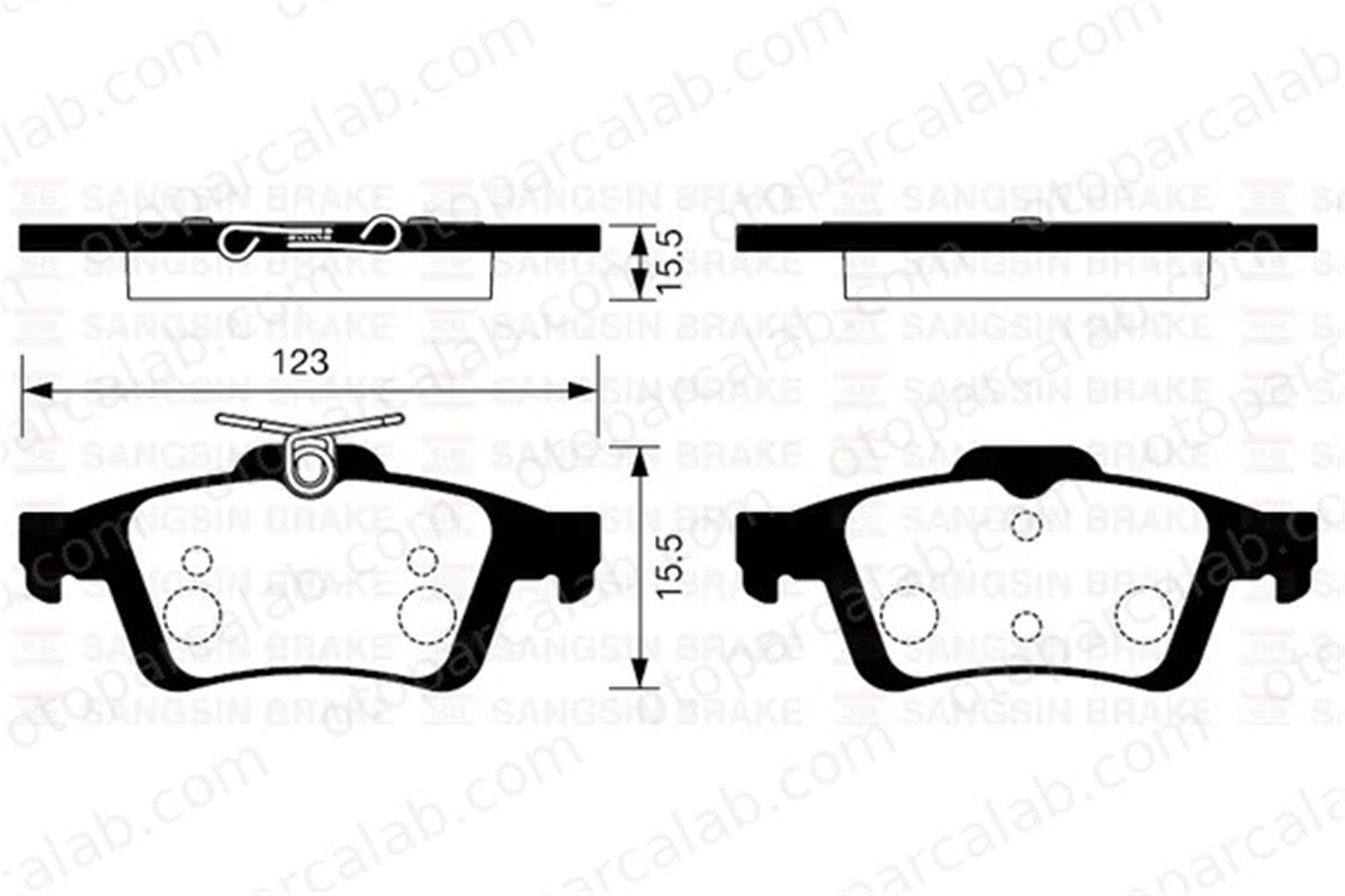 SANGSIN SP2091 Fren Disk Balata Arka SAAB 9-3 Station wagon FORD FOCUS III Turnier 1605200 93183140