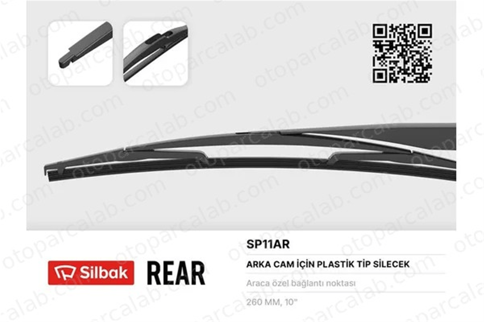 SILBAK SP11AR Silecek Süpürgesi Arka 260 mm - 10 inç MERCEDES-BENZ E-SERISI T-Model OPEL INSIGNIA A Sports Tourer 95016791 50508588