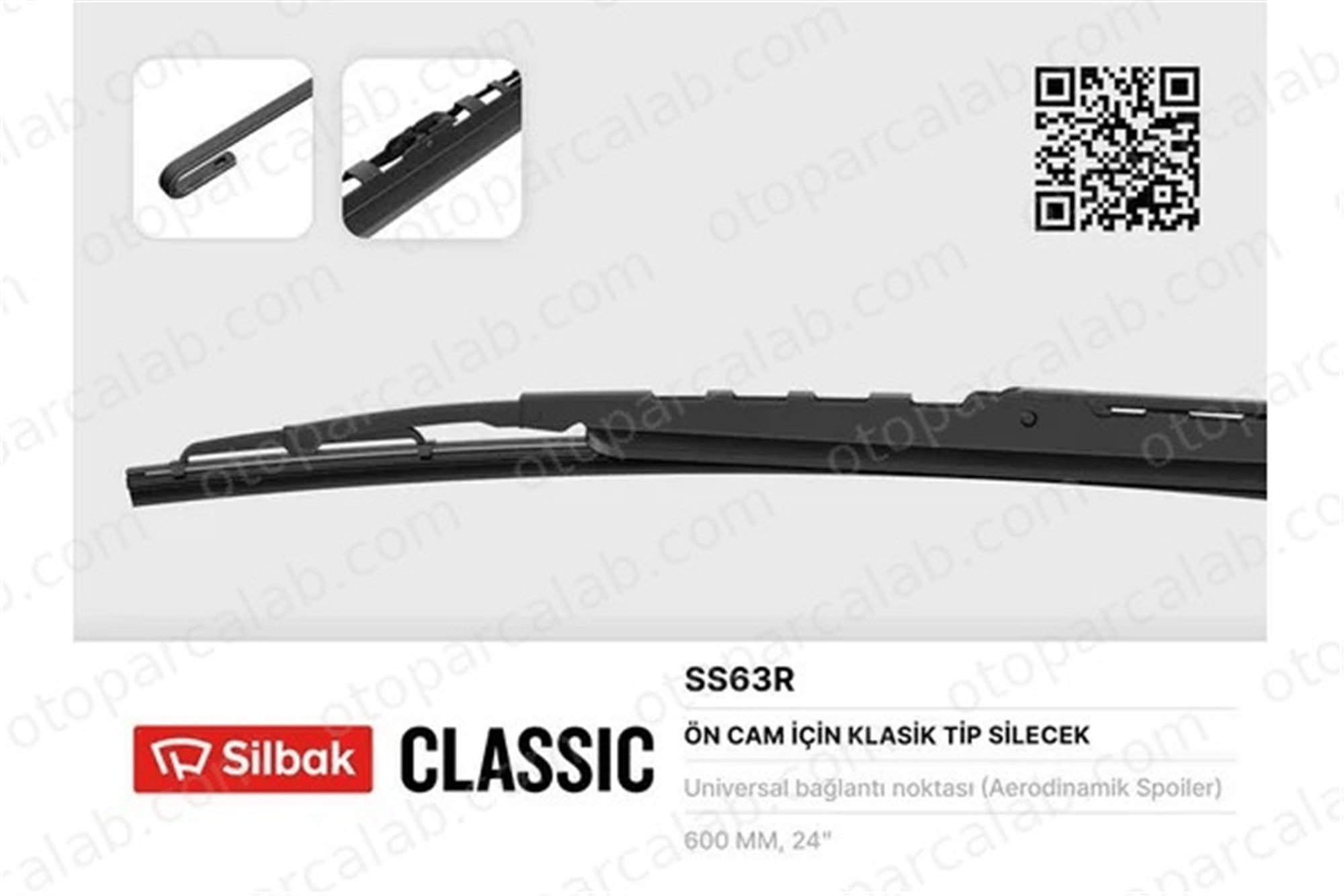 SILBAK SS63R Silecek Süpürgesi Ön Telli Tip BMW 3 MERCEDES-BENZ C-SERISI 7H1955425F 8T1955425A