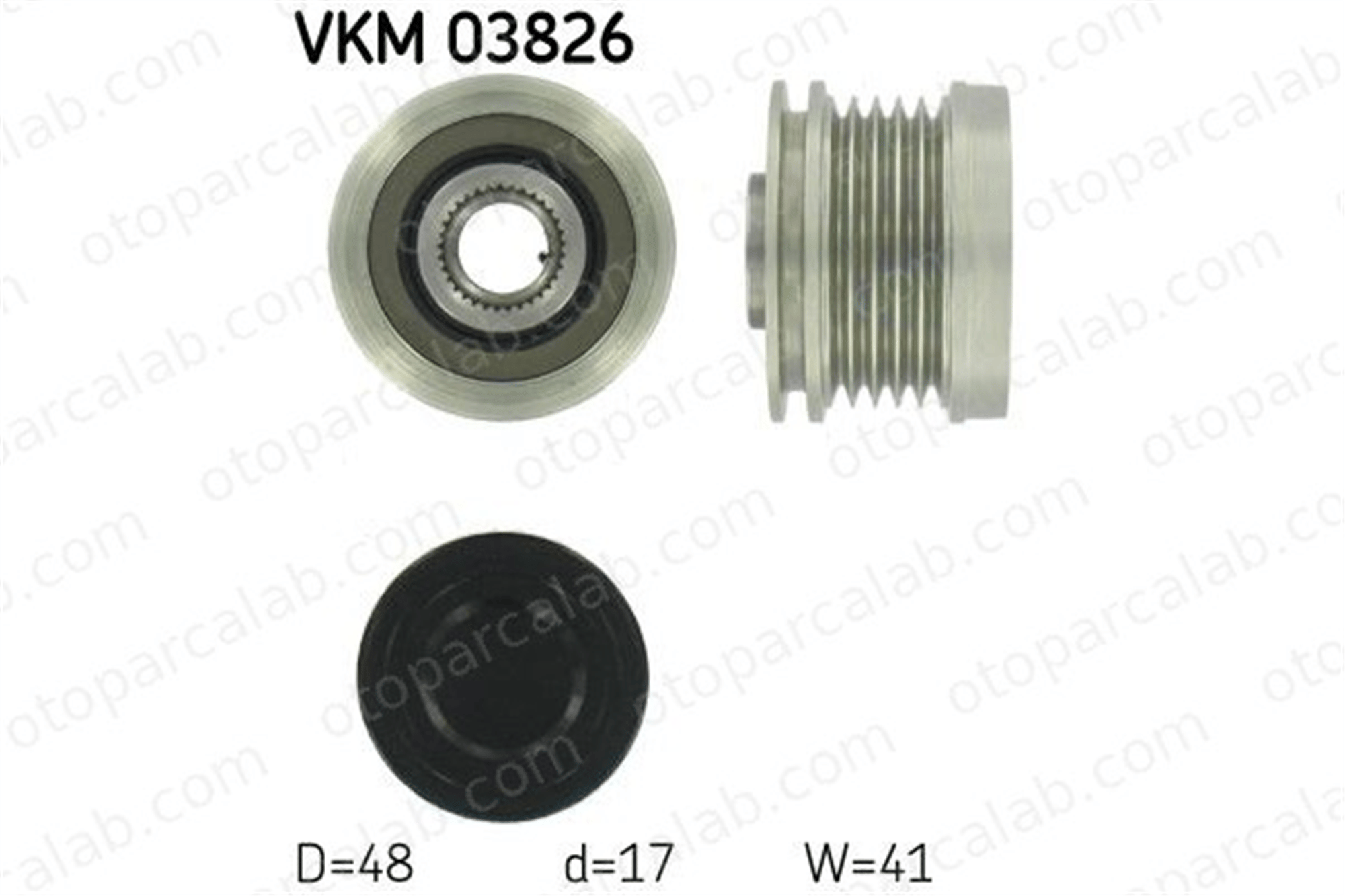 SKF VKM 03826 Alternatör Kasnağı MERCEDES-BENZ A-SERISI B-SERISI Sports Tourer A6401500960 MN960267