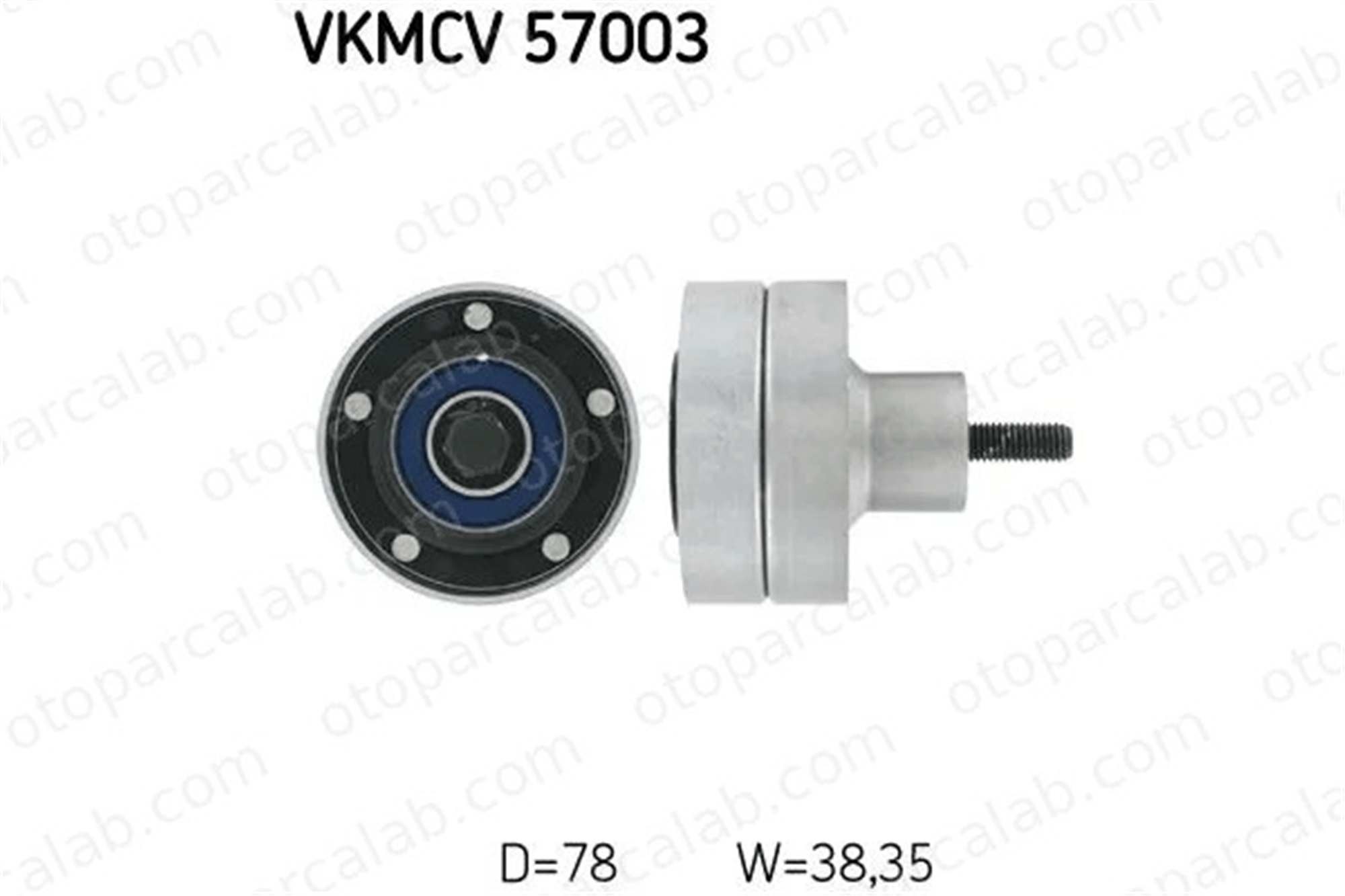 SKF VKMCV 57003 Vantilatör Kayış Gergi Rulmanı DAF XF II XD 1699240 1811819