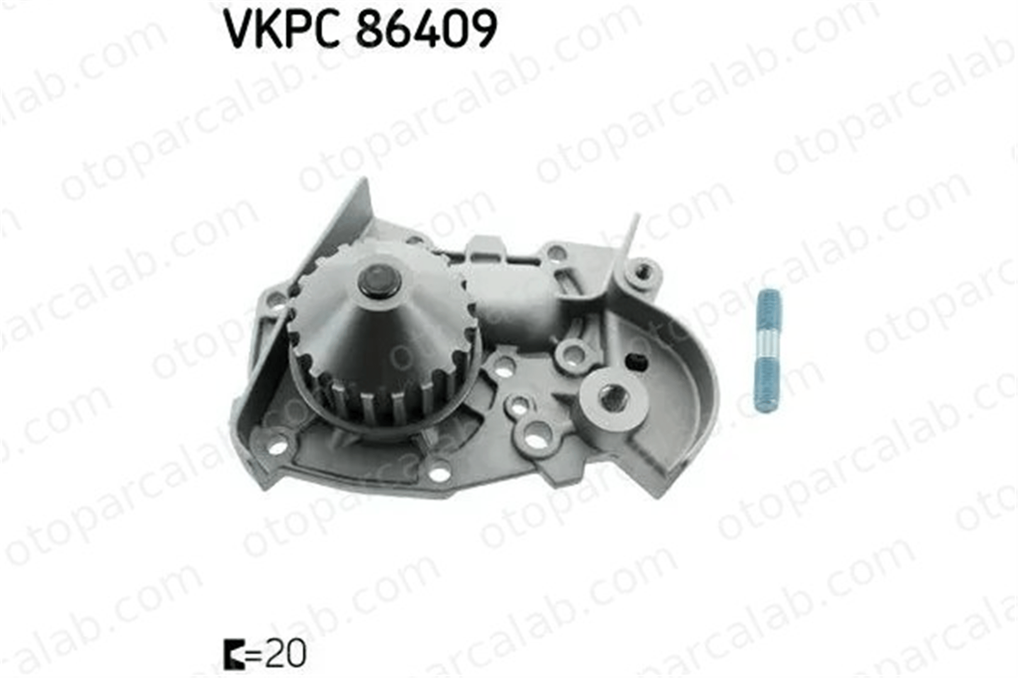 SKF VKPC 86409 Devirdaim Su Pompası RENAULT CLIO I RAPID Kasa/büyük limuzin 7700736091 7701633125