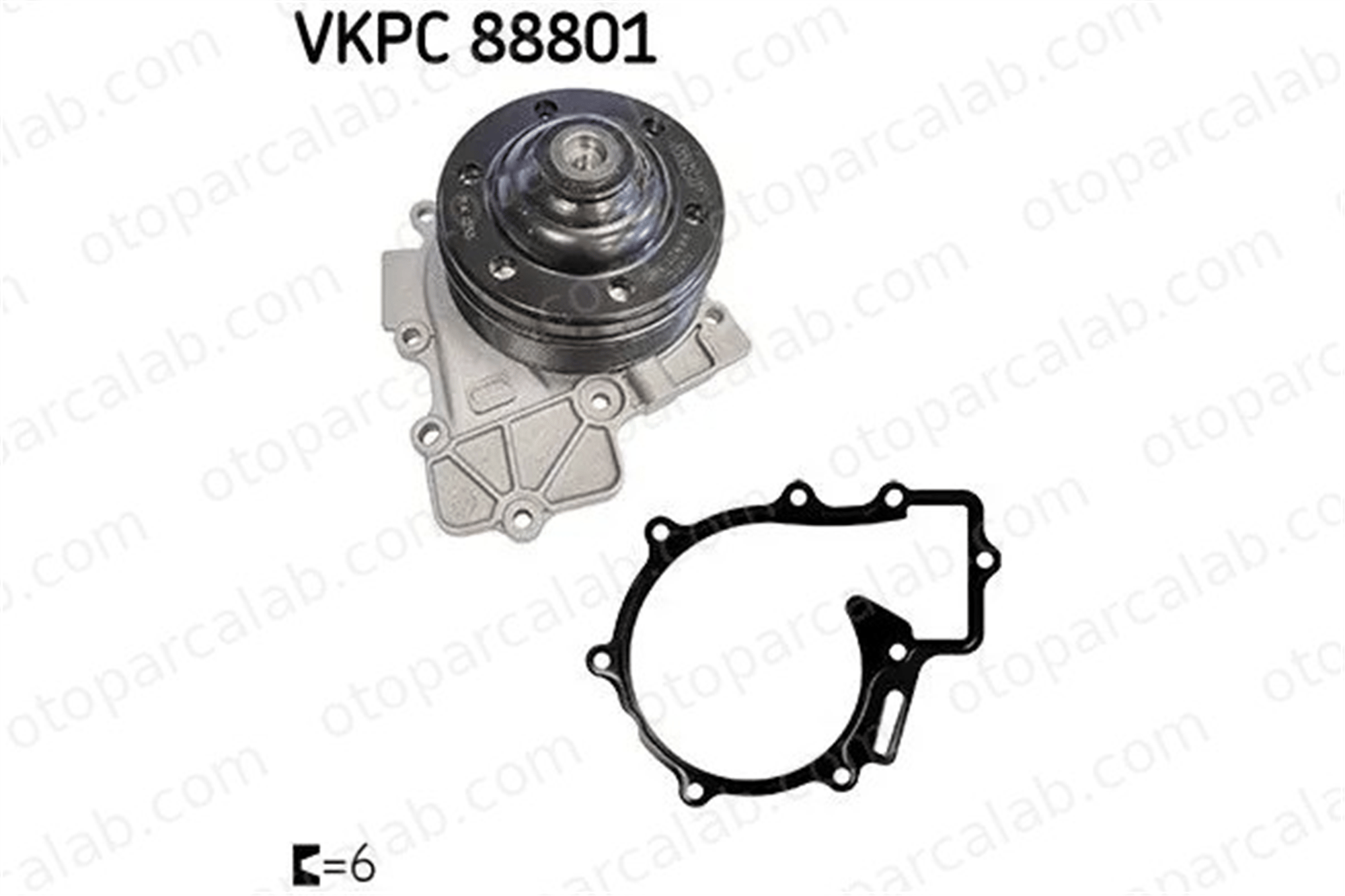 SKF VKPC 88801 Devirdaim Su Pompası MERCEDES-BENZ VITO / MIXTO Panelvan/Van VITO Minibüs/Otobüs 6512003501