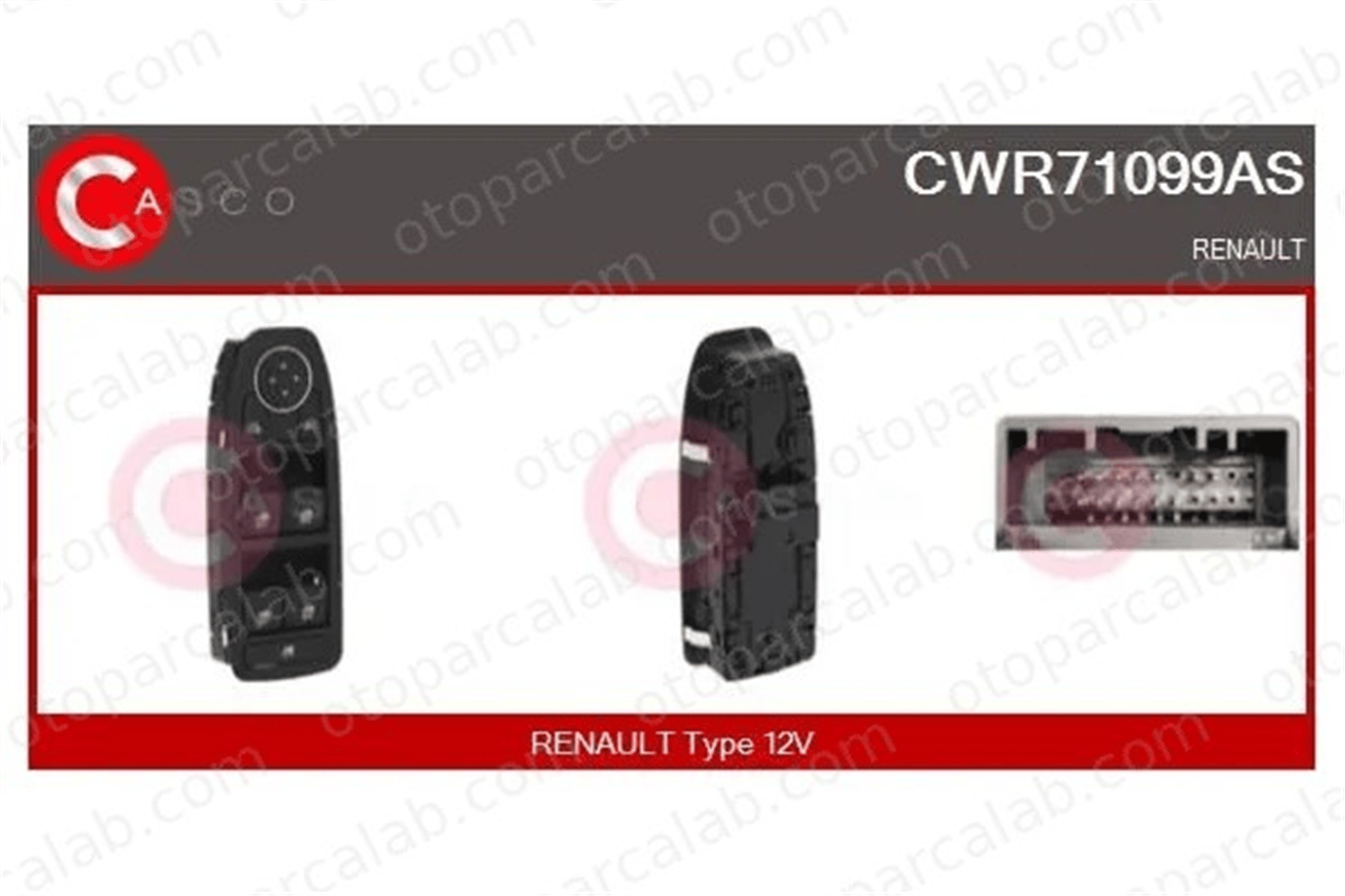 SOMAG 254104196R-I Cam Açma Düğmesi Ön Sol RENAULT CAPTUR II CLIO V 254104196R