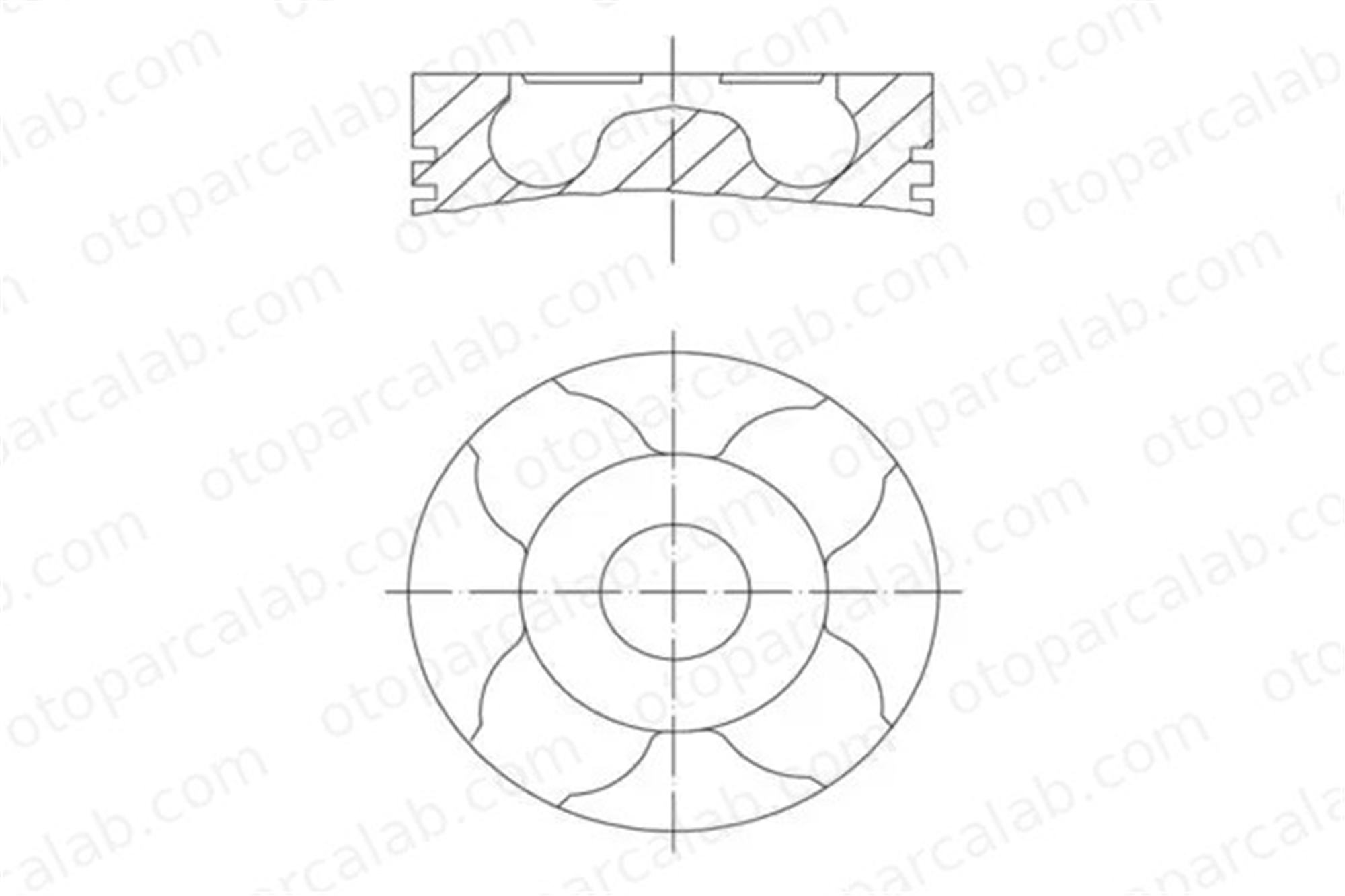 SONNE 522KR08500 Piston (85.00MM-STD) CITROËN C8 FIAT ULYSSE 628N1 0628N1