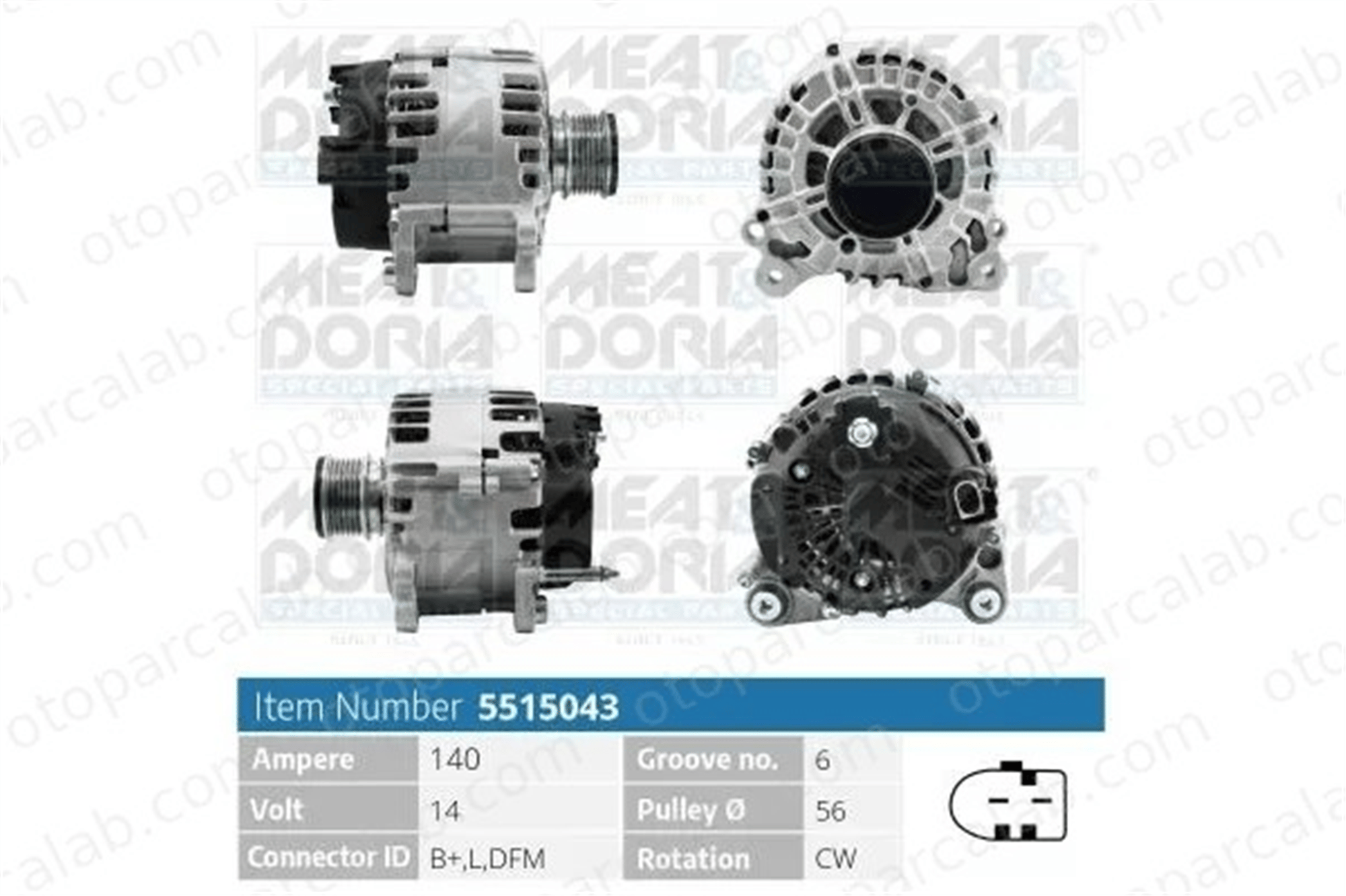 SPAGO ALT1081 Alternatör SKODA OCTAVIA II Combi VW GOLF V 3L903023F 3L903023FX