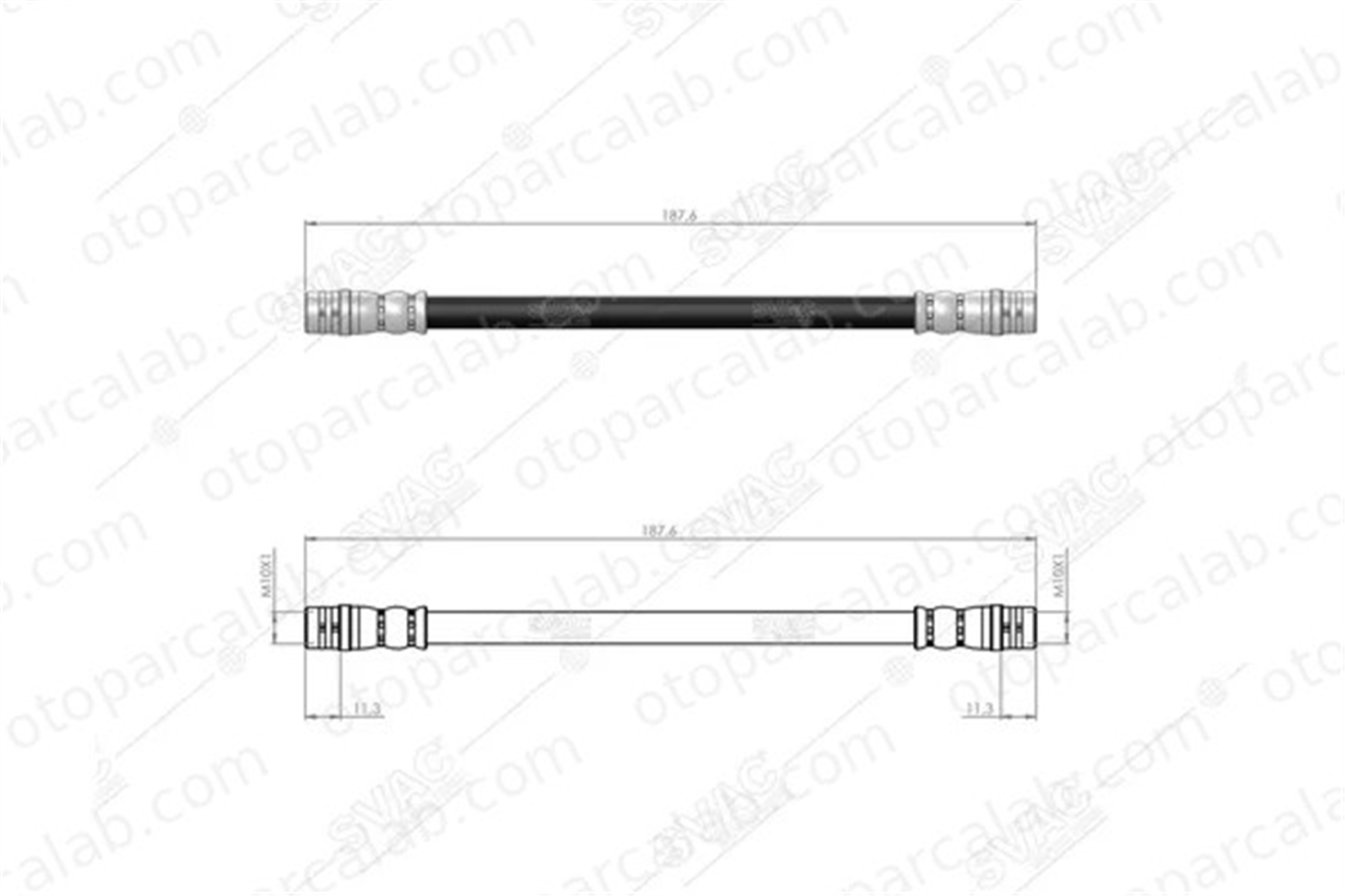 SVAC 10-0160 Fren Hortumu Arka Sol VW PHAETON BENTLEY CONTINENTAL Coupe 3D0611775J 3D0611775E