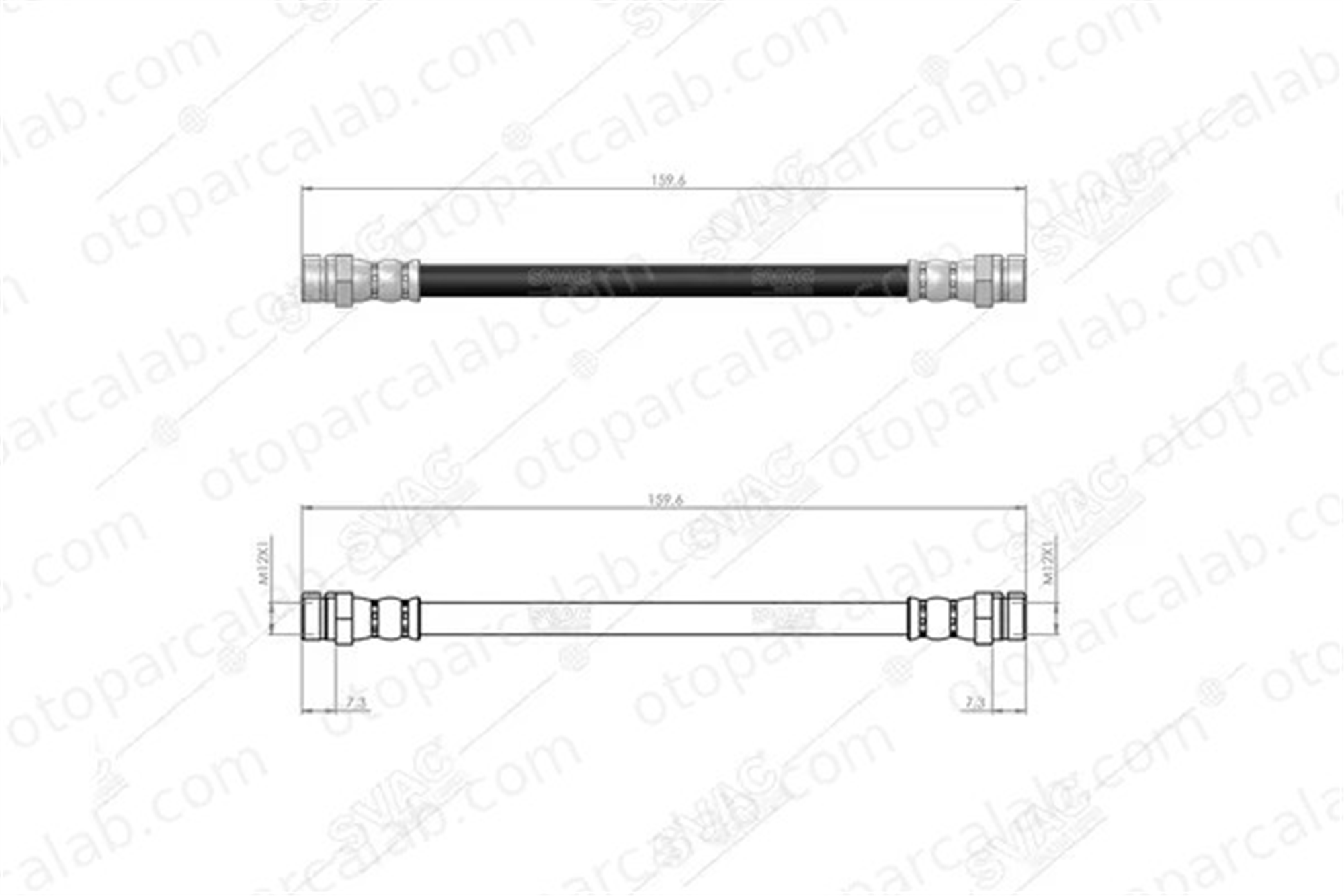 SVAC 10-0161 Fren Hortumu Arka Sağ VW PHAETON 3D0611775K 3D0611775F