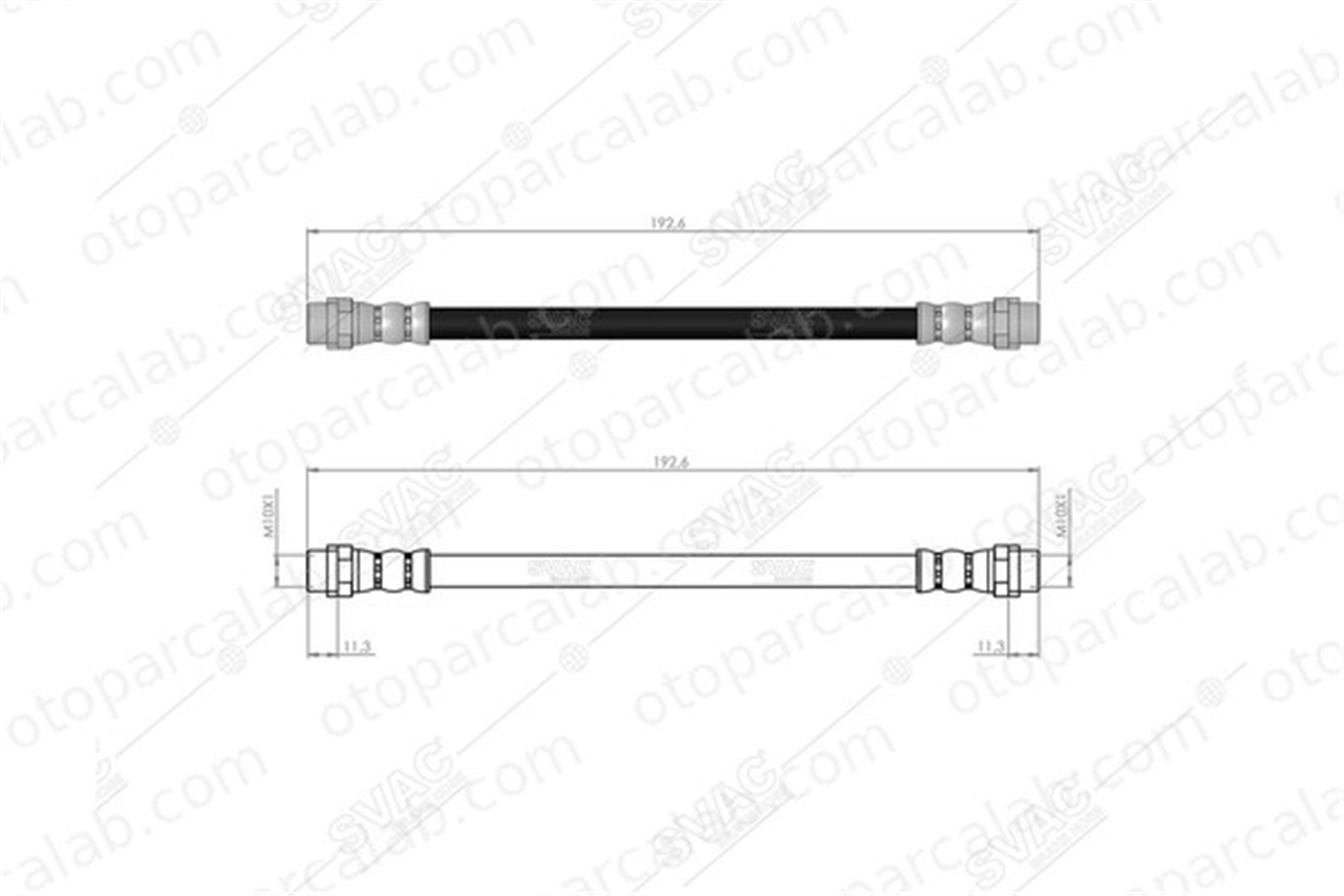 SVAC 10-0175 Fren Hortumu Arka Sağ veya Sol AUDI A6 C5 Avant A6 C5 4B0611775