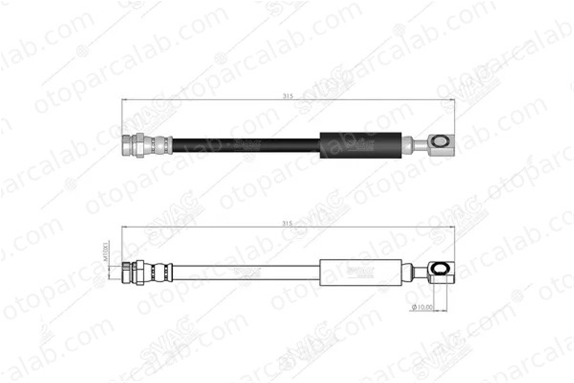 SVAC 10-0202 Fren Hortumu Arka Sağ veya Sol VW GOLF VII AUDI A3 Sportback 5Q0611775J 5Q0611775Q