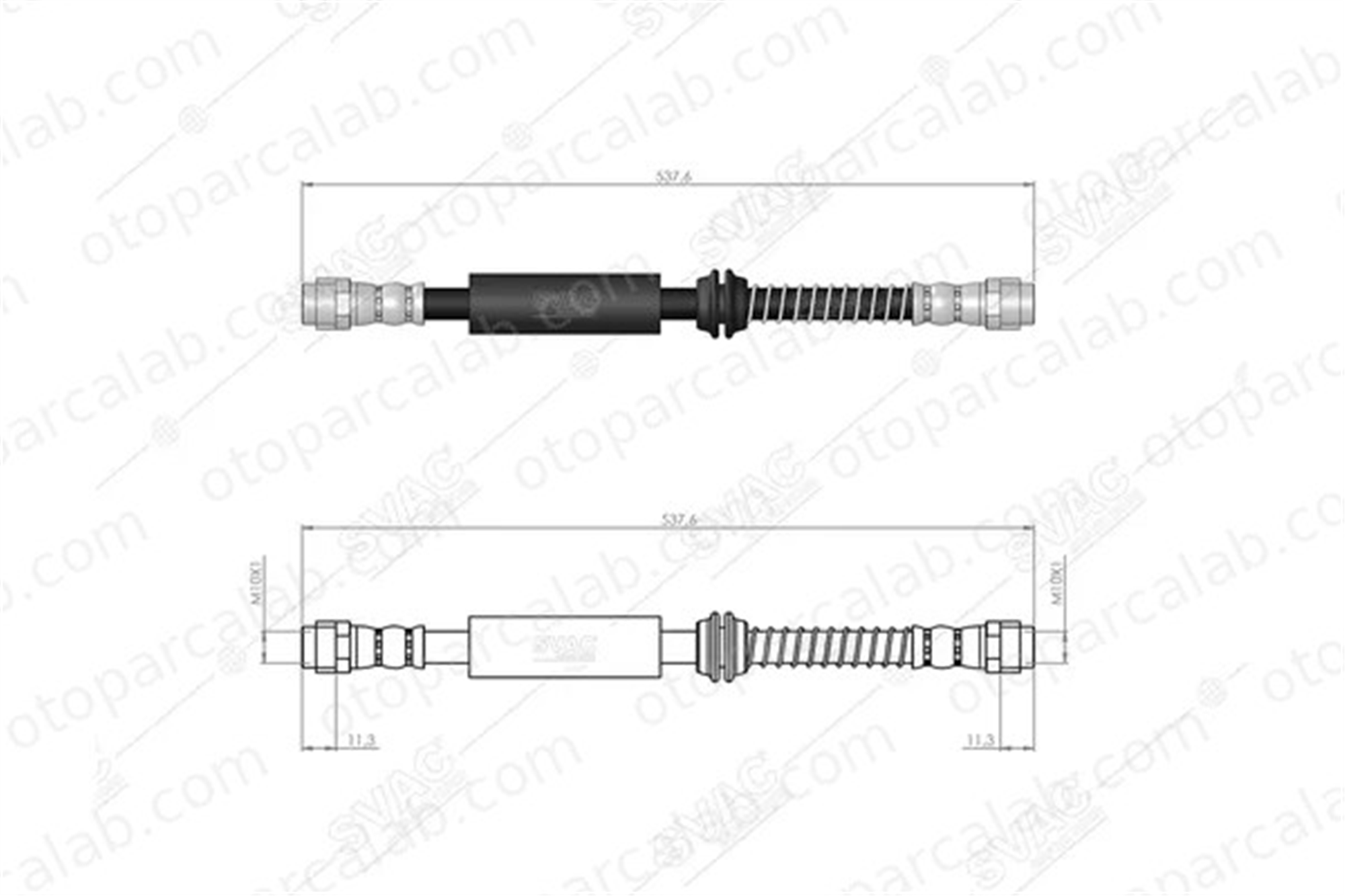 SVAC 10-0222 Fren Hortumu Ön Sağ veya Sol PORSCHE CAYENNE VW TOUAREG 95535513913 95535513910