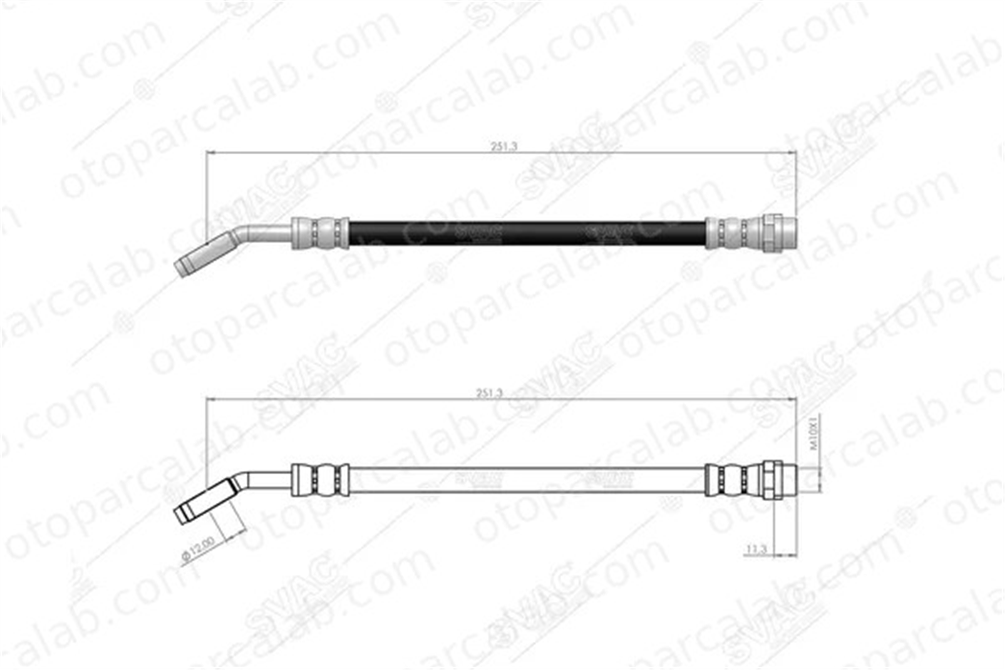 SVAC 10-0234 Fren Hortumu Arka Sağ veya Sol AUDI A4 B5 Avant A4 B5 8D0611775F 8D0611775G