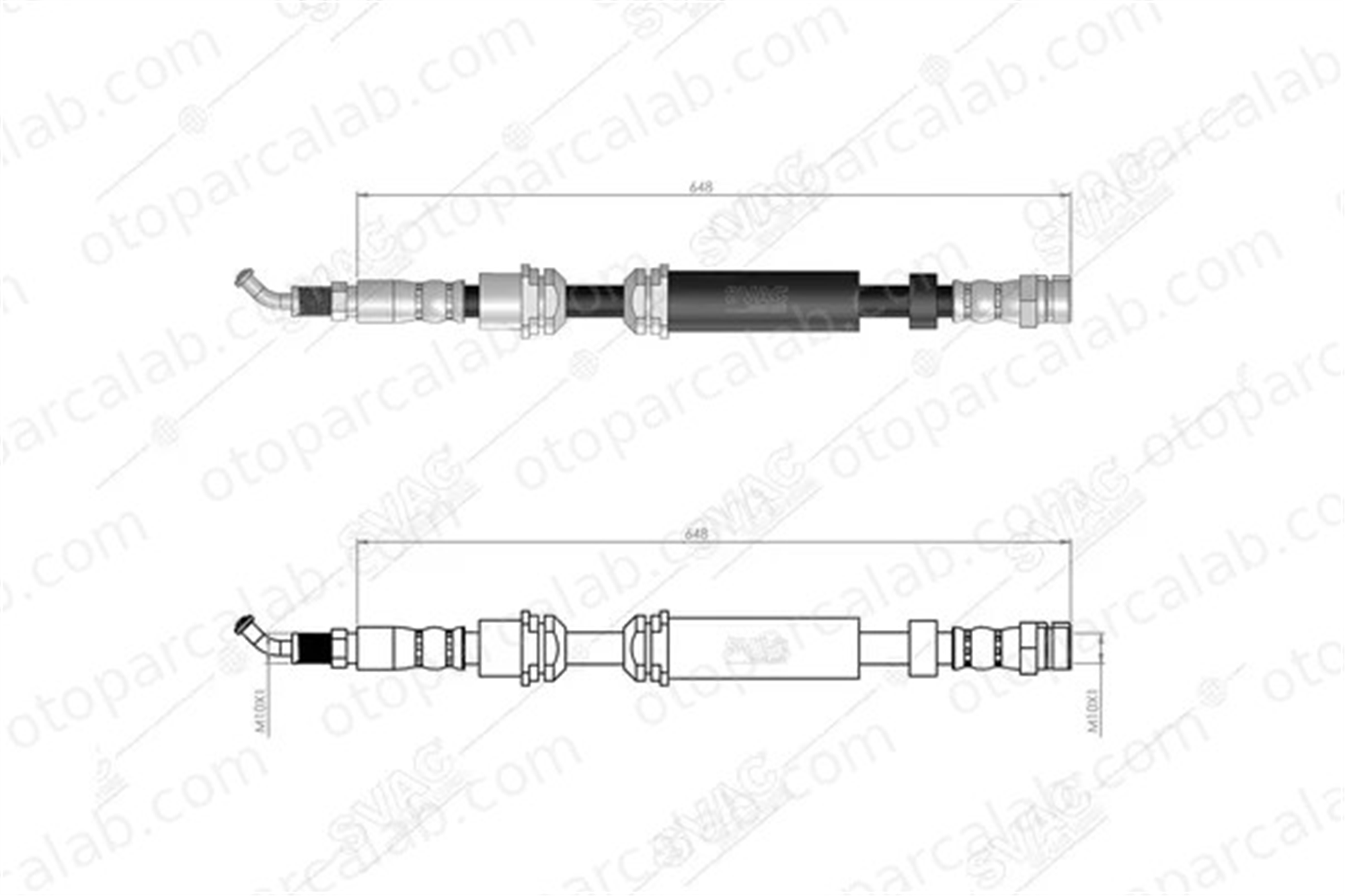 SVAC 10-0247 Fren Hortumu Ön Sağ AUDI A4 B9 Avant A4 B9 8W0611708G