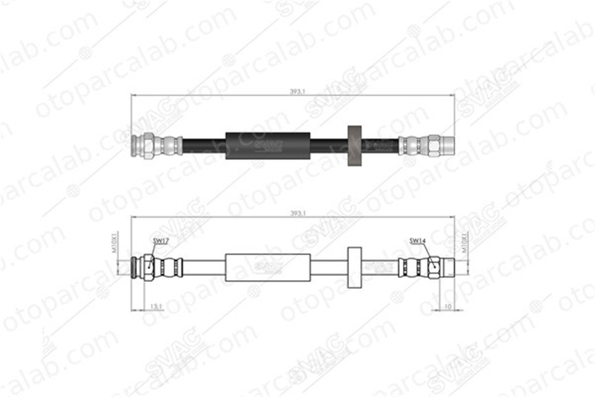 SVAC 20-0153 Fren Hortumu Arka Sağ veya Sol VW SHARAN FORD GALAXY I 7M0611775C 7335770