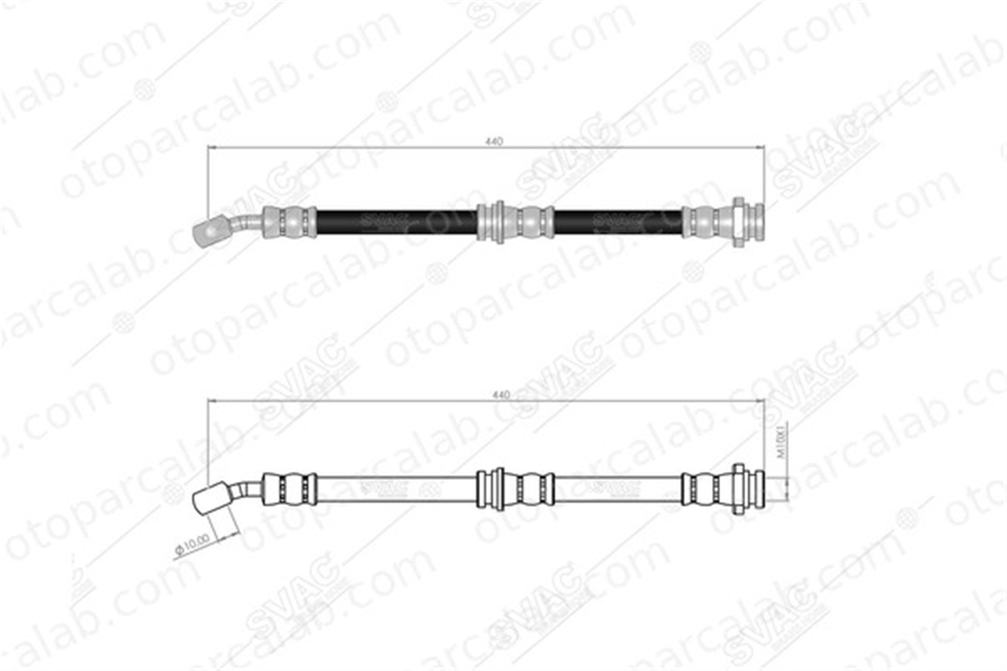 SVAC 30-0100 Fren Hortumu Ön Sağ veya Sol OPEL AGILA SUZUKI WAGON R+ Hatchback 5155083 4700362
