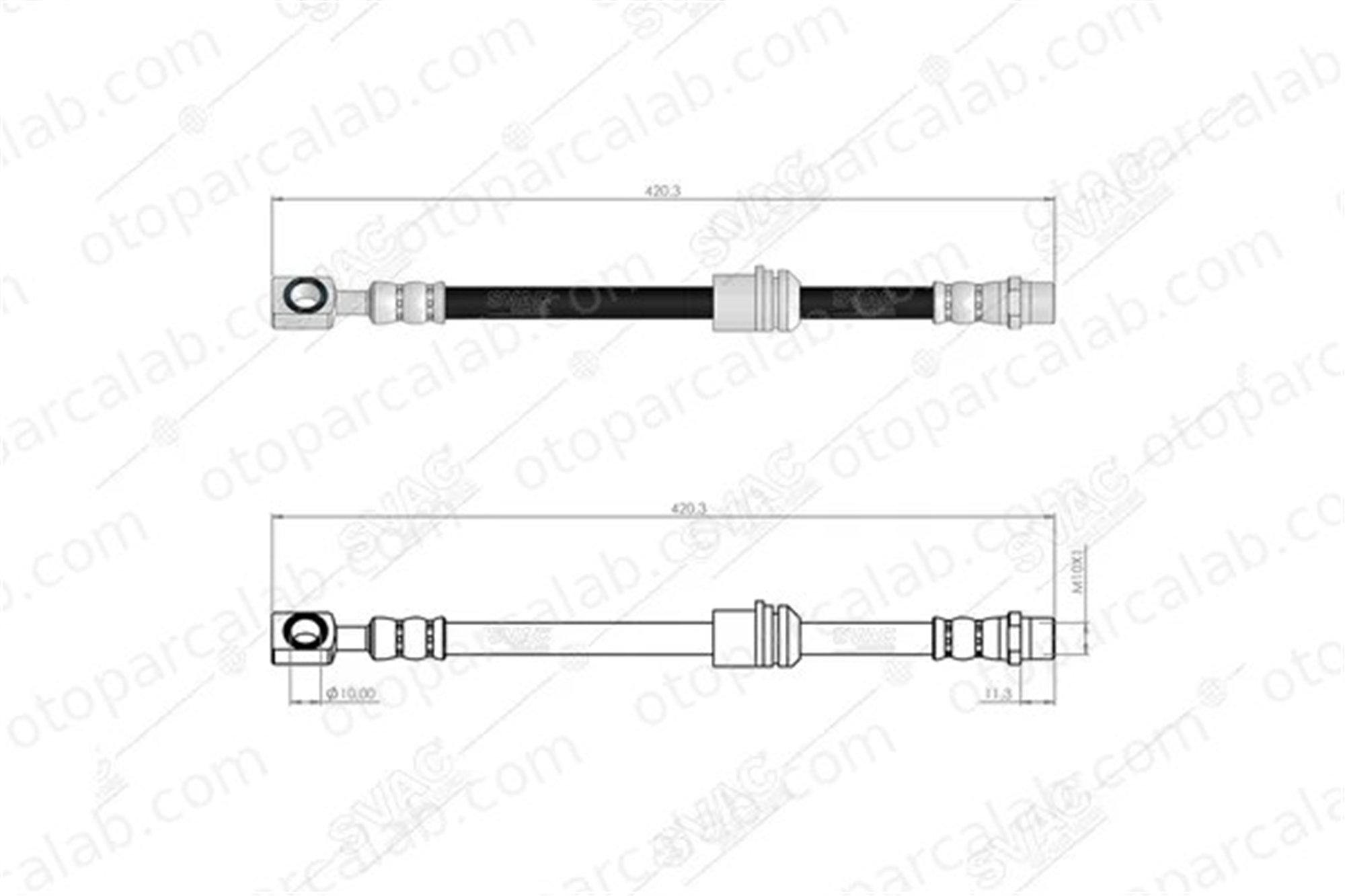 SVAC 30-0117 Fren Hortumu Ön Sağ veya Sol OPEL ASTRA G Station wagon ASTRA G Sedan 90498319 562377