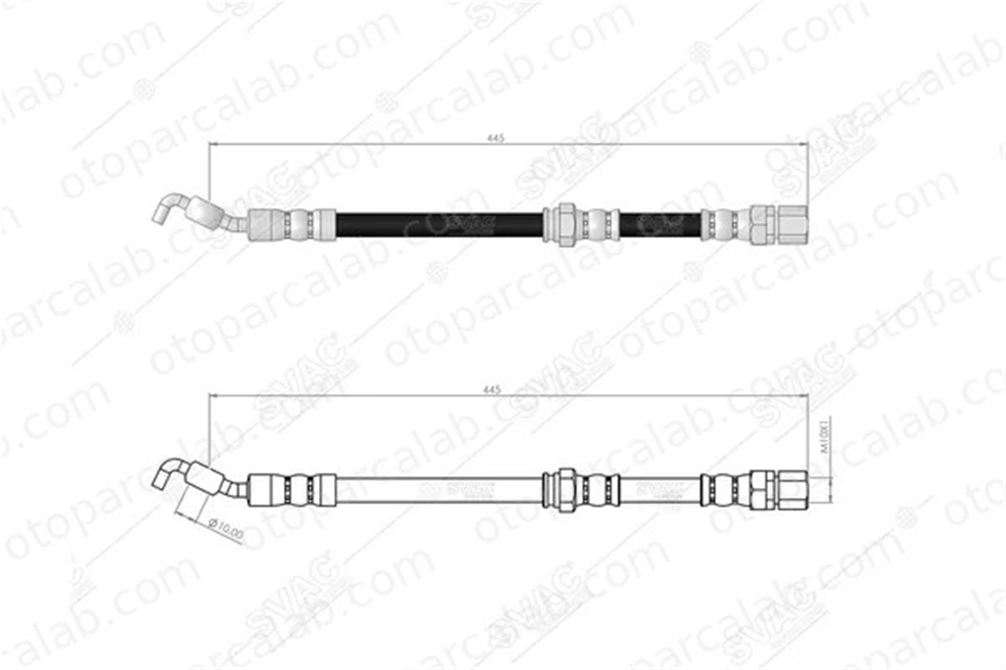 SVAC 30-0156 Fren Hortumu Arka Sağ CHEVROLET LACETTI NUBIRA Sedan 96367196 96387196