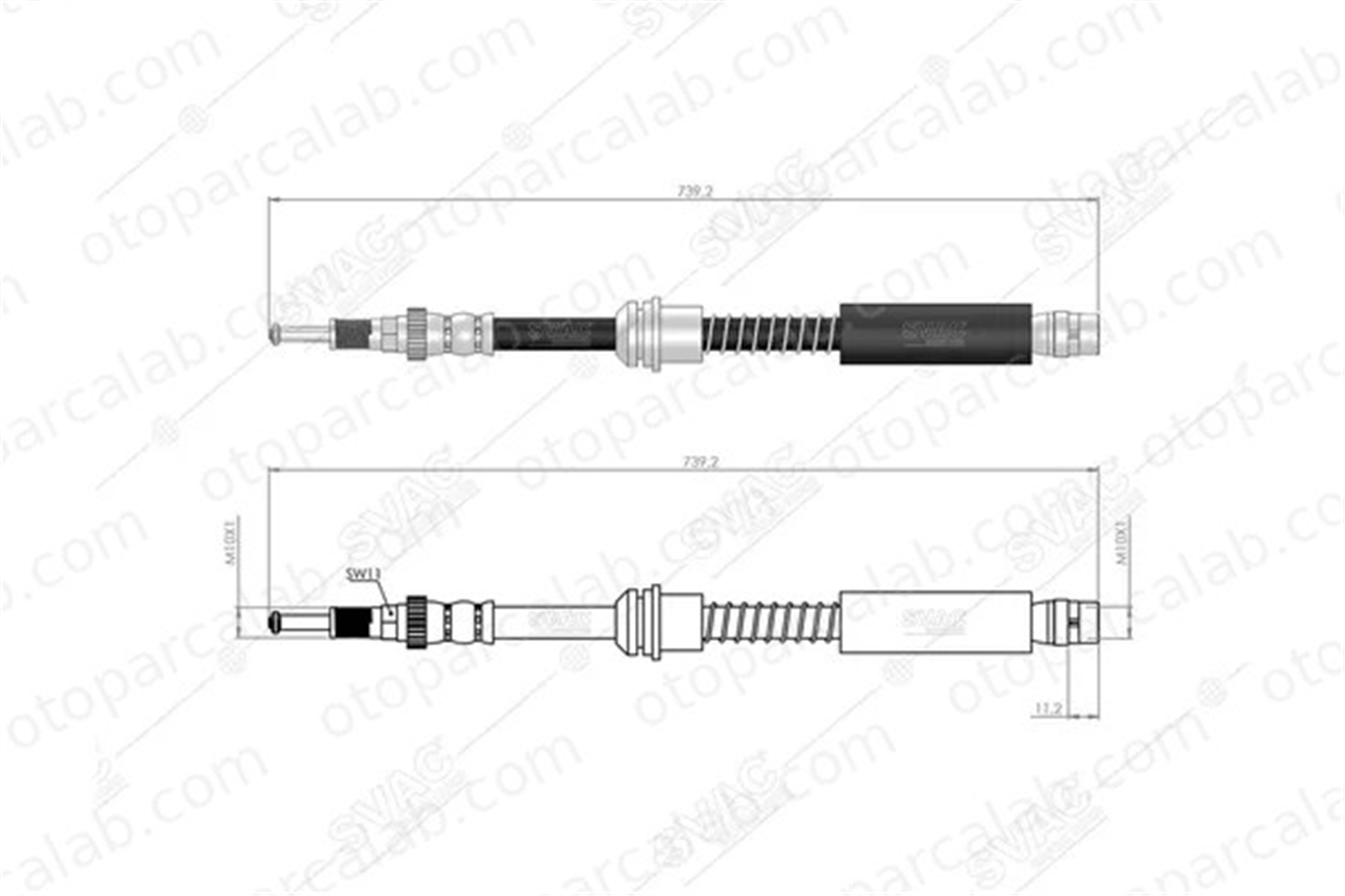 SVAC 40-0111 Fren Hortumu Ön Sağ veya Sol BMW X3 34306787512 34306887449