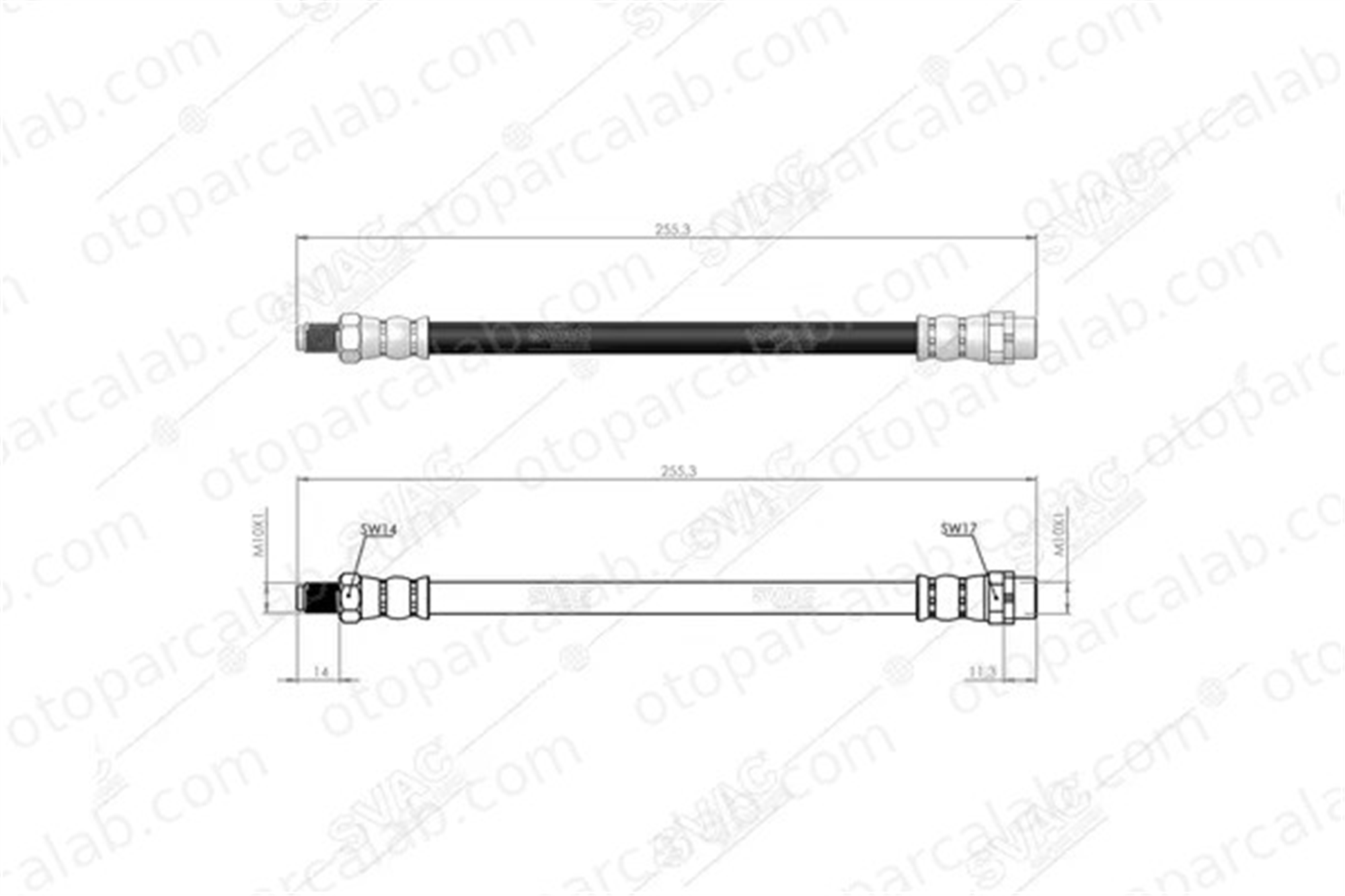SVAC 40-0112 Fren Hortumu Arka Sağ veya Sol BMW 1 3 34306792253