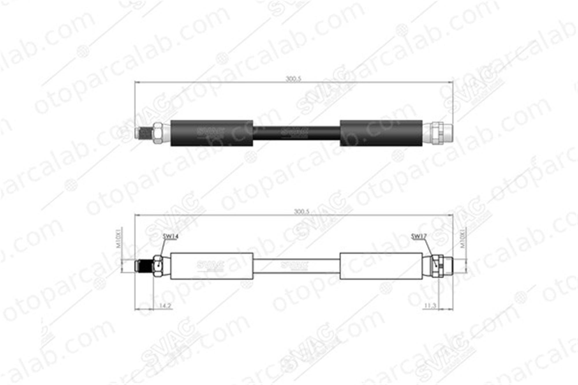 SVAC 40-0114 Fren Hortumu Arka Sağ veya Sol BMW X3 34306797527 34306887447
