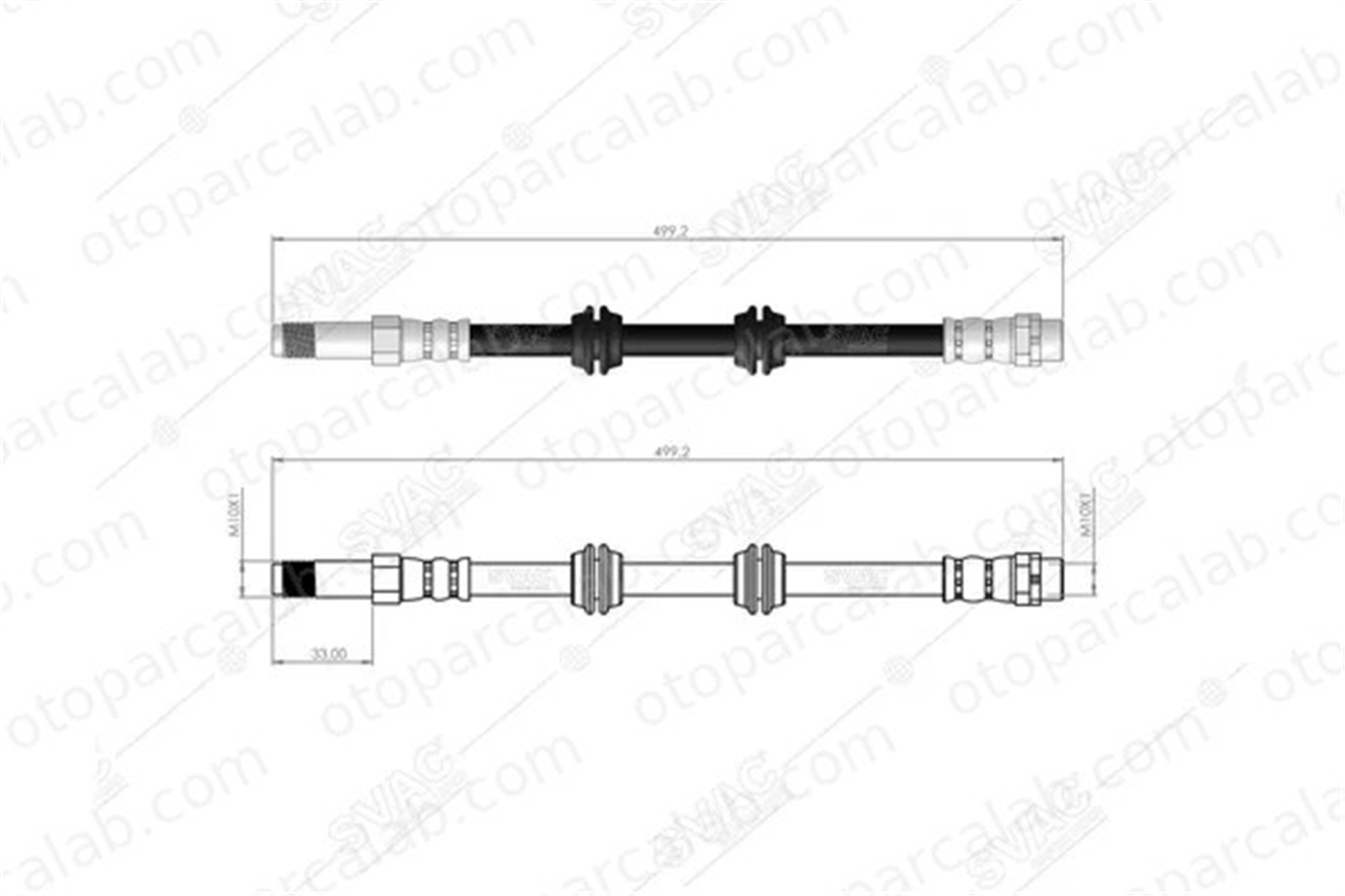 SVAC 40-0115 Fren Hortumu Arka Sağ veya Sol MINI MINI BMW X2 34306798466