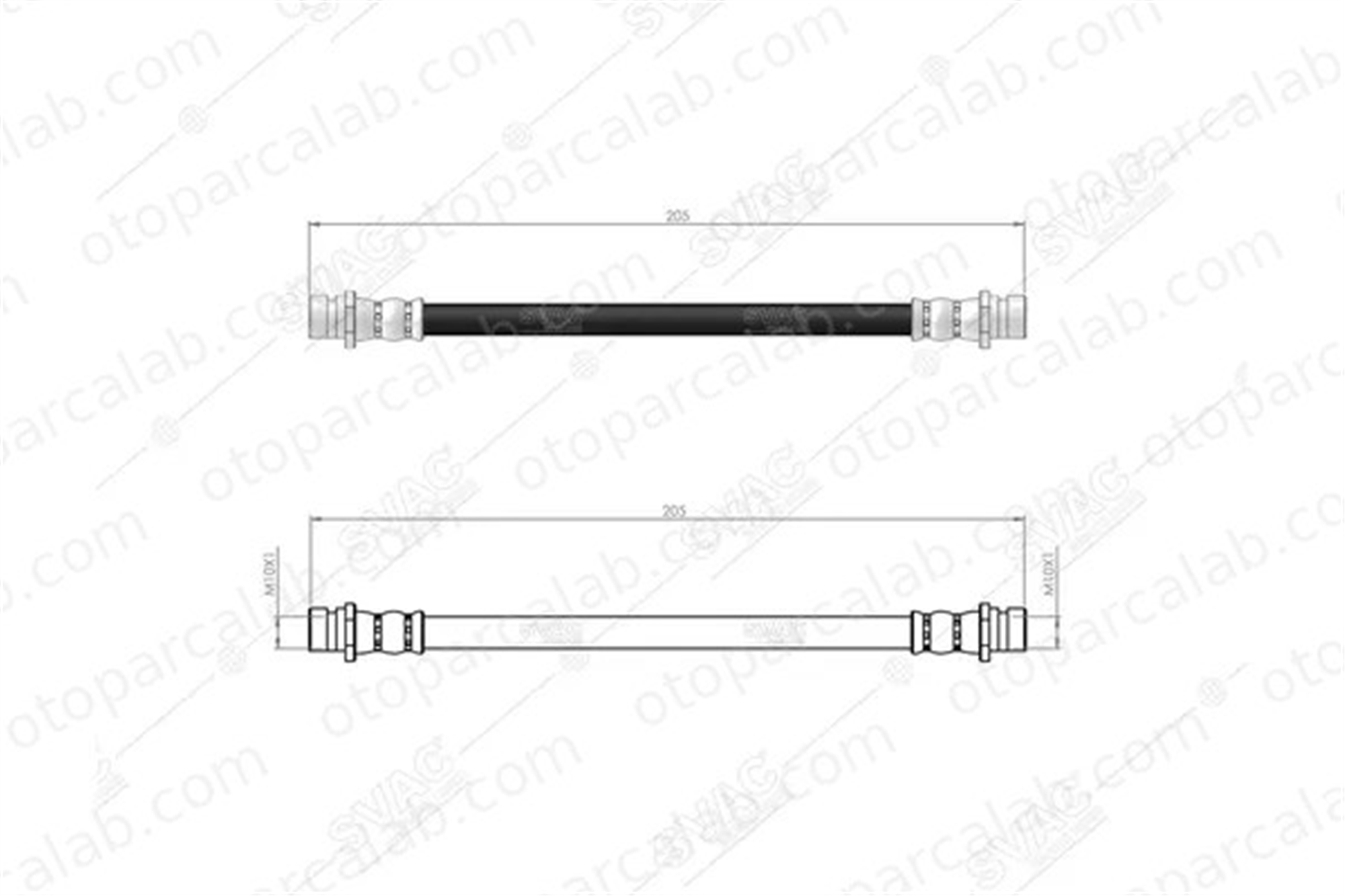 SVAC 50-0154 Fren Hortumu Arka Sağ MERCEDES-BENZ CITAN Kasa/büyük limuzin CITAN MPV 4154280735 A4154280735